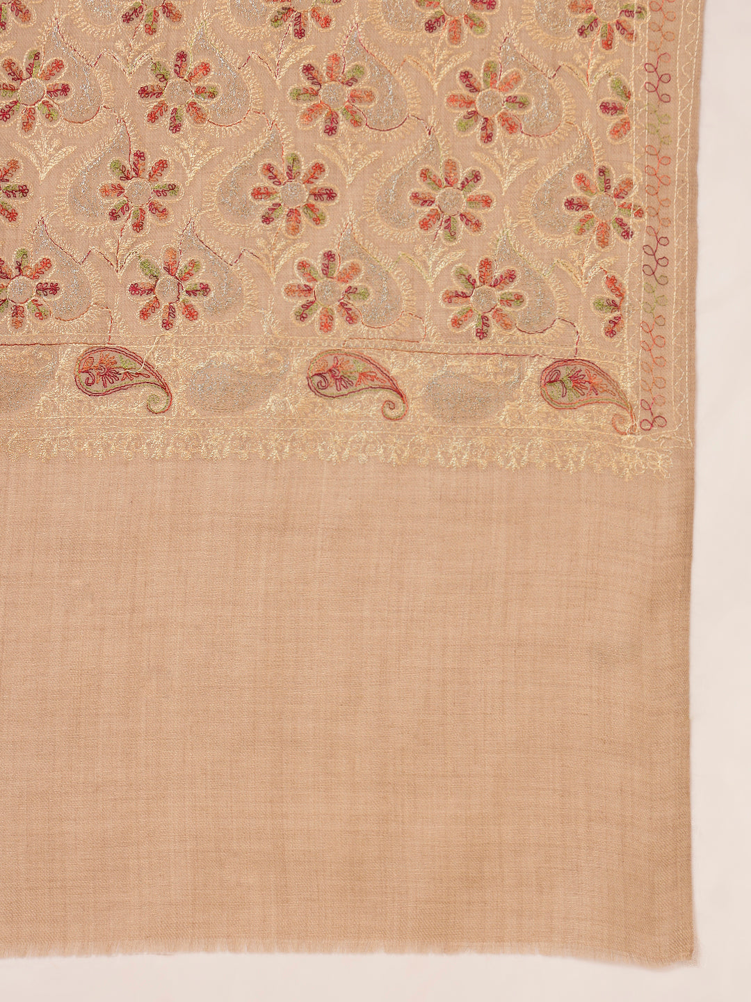 Pashmoda Women Kashish Fine Wool Nalki Embroidered Stole (Size : 71X203 CM)