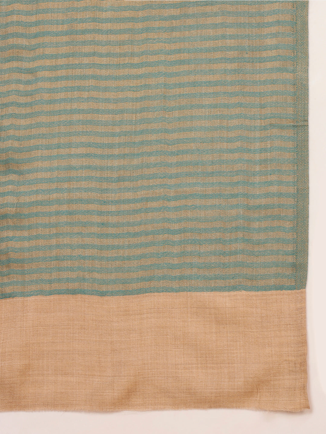 Pashmoda Women Golden Eclipse Reversible Zari Moonlight Fine Wool Stole (Size: 71x203 Cm)