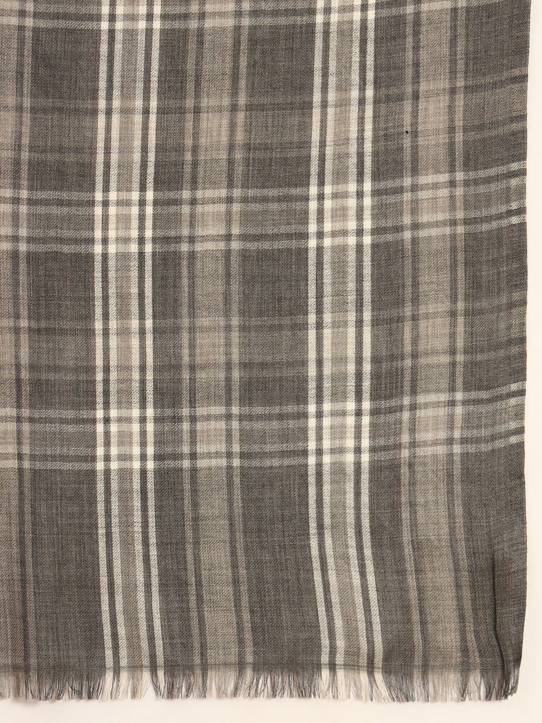 Pashmoda Men Metro Plaid 100% Pure Wool Checkered Stole (Size : 71X203cm)