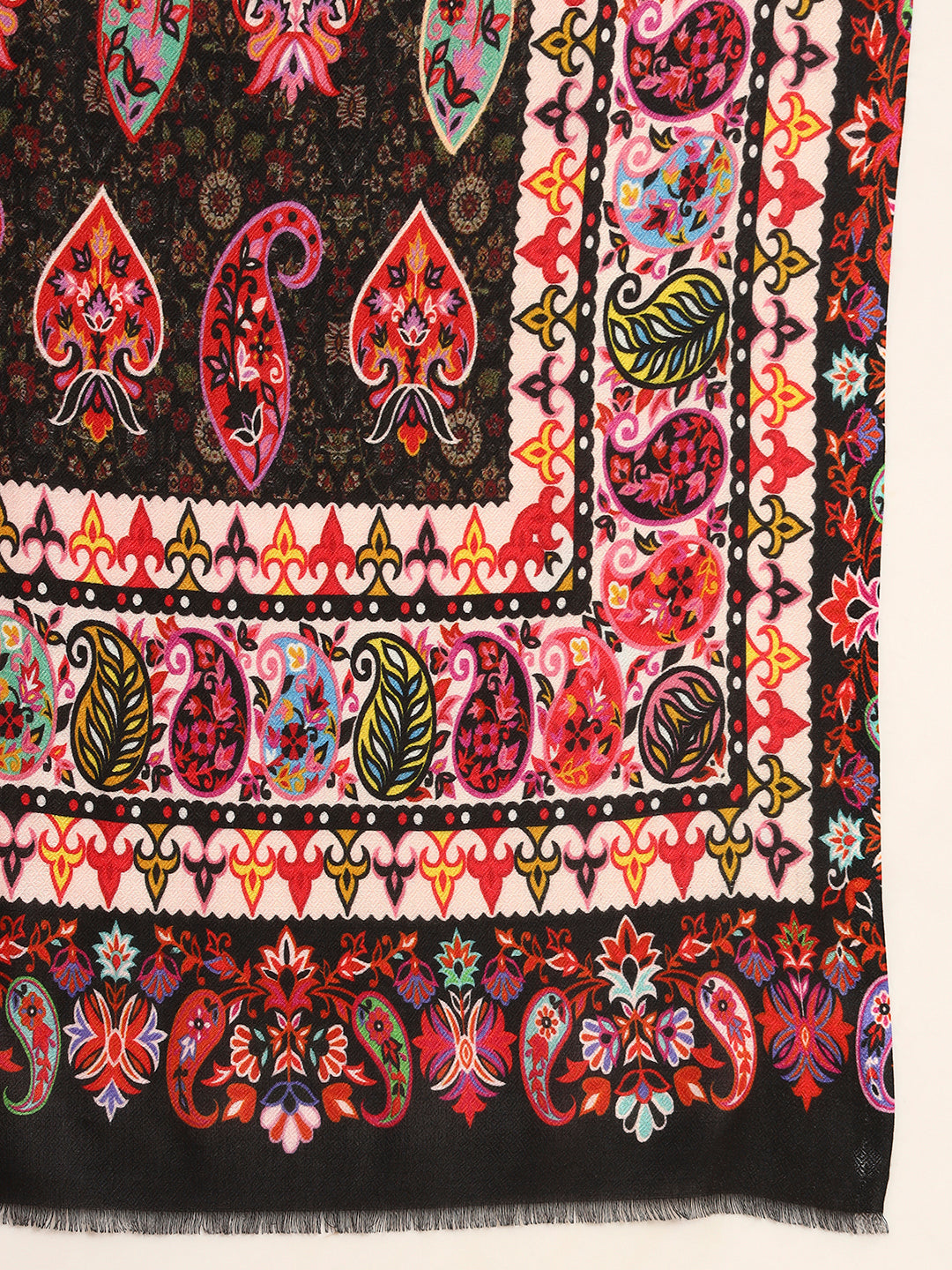 Pashmoda Men Floral Sonata Fine Soft Bamboo Fibre Stole (Size-71x203cm)