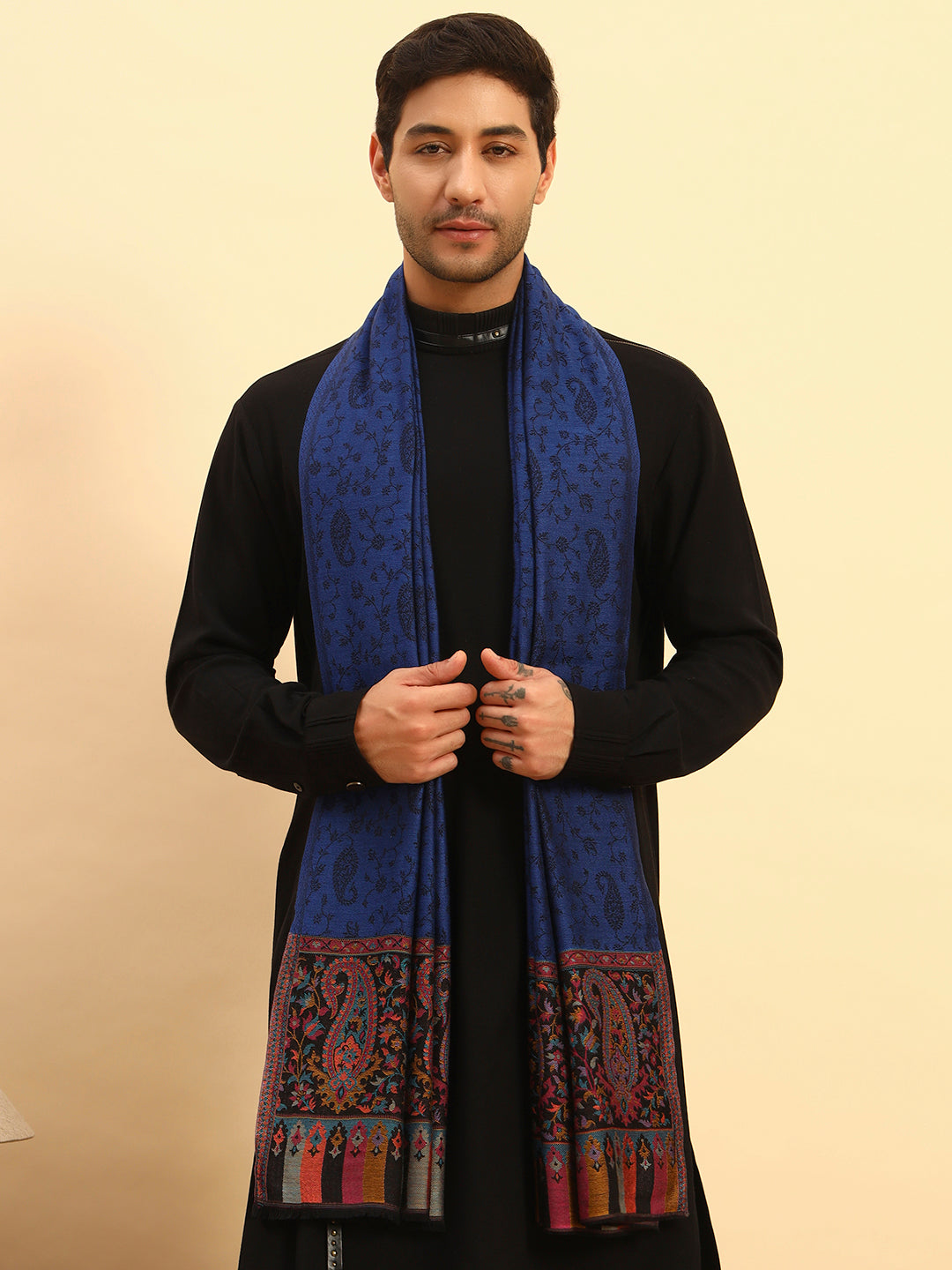 Pashmoda Men Gulpari Kaani Stole (Size : 71X203 CM)