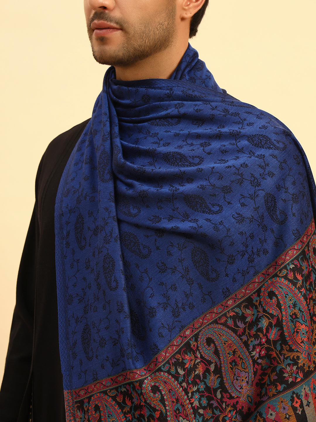 Pashmoda Men Gulpari Kaani Stole (Size : 71X203 CM)