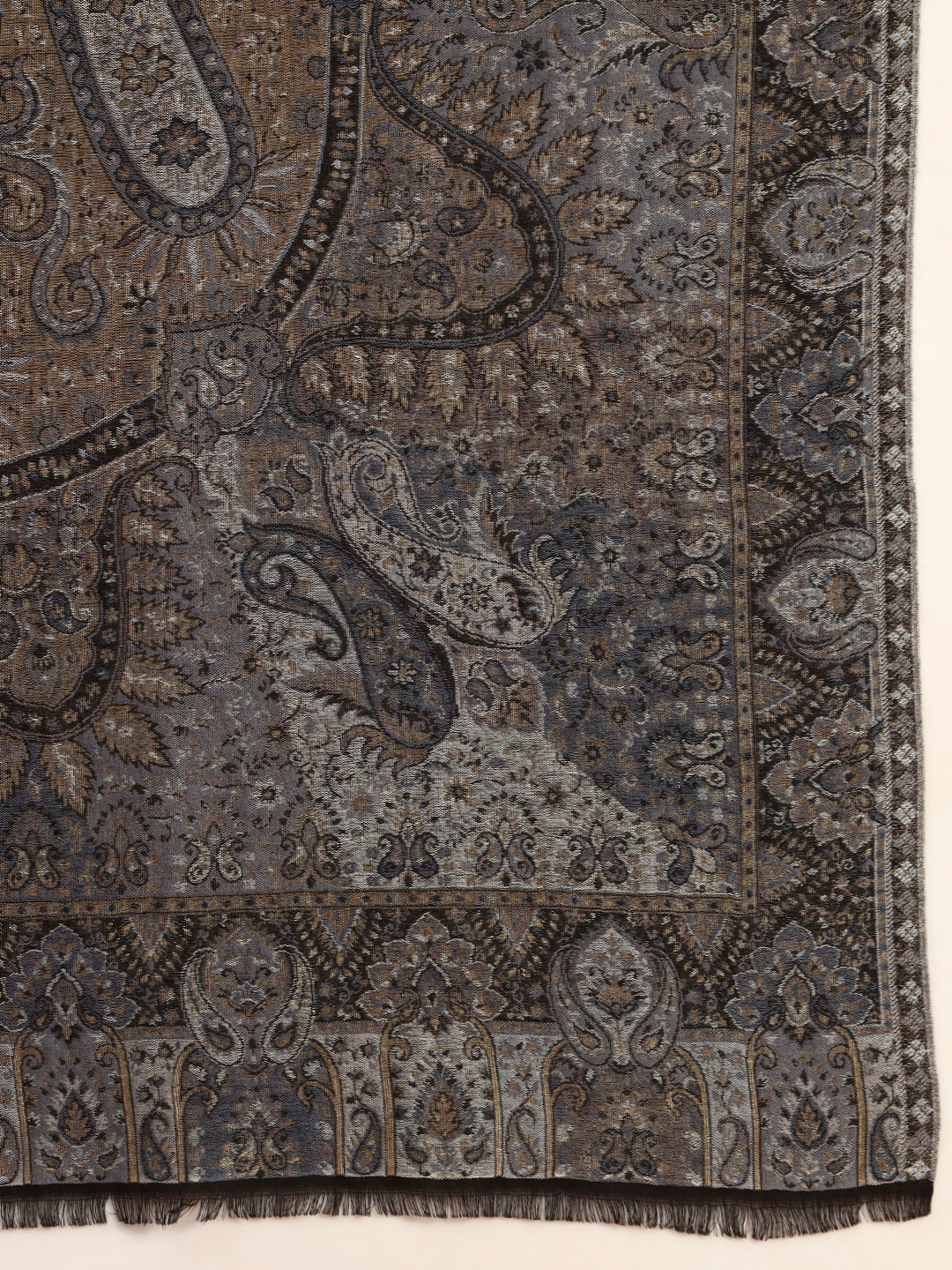 Pashmoda Men Naazneen Kaani Wool Blend Kashmiri Shawl (Size: 101X203 CM)