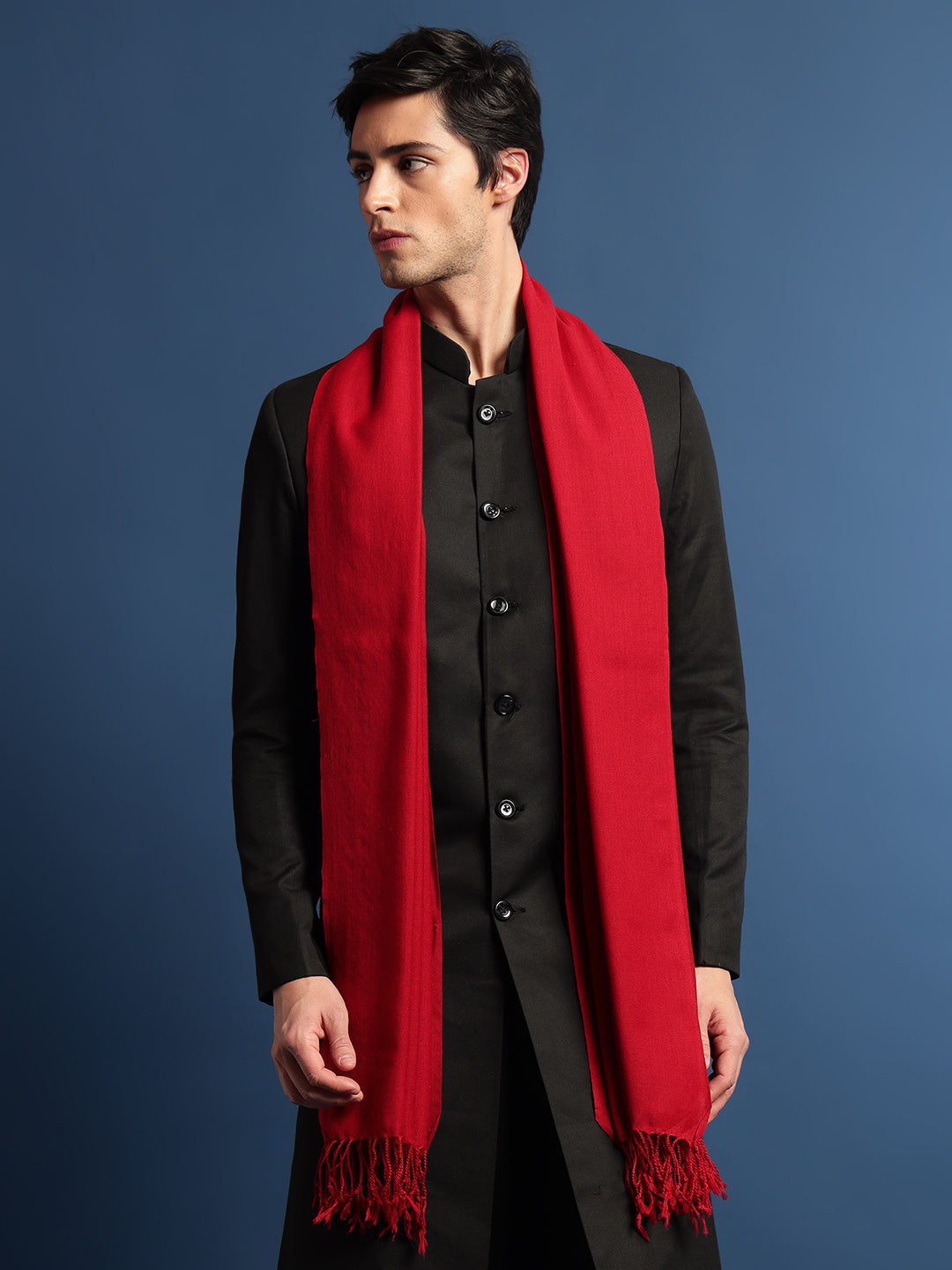 Pashmoda Men Rahmat Fine Wool Melange Stole (Size: 71x203 Cm)