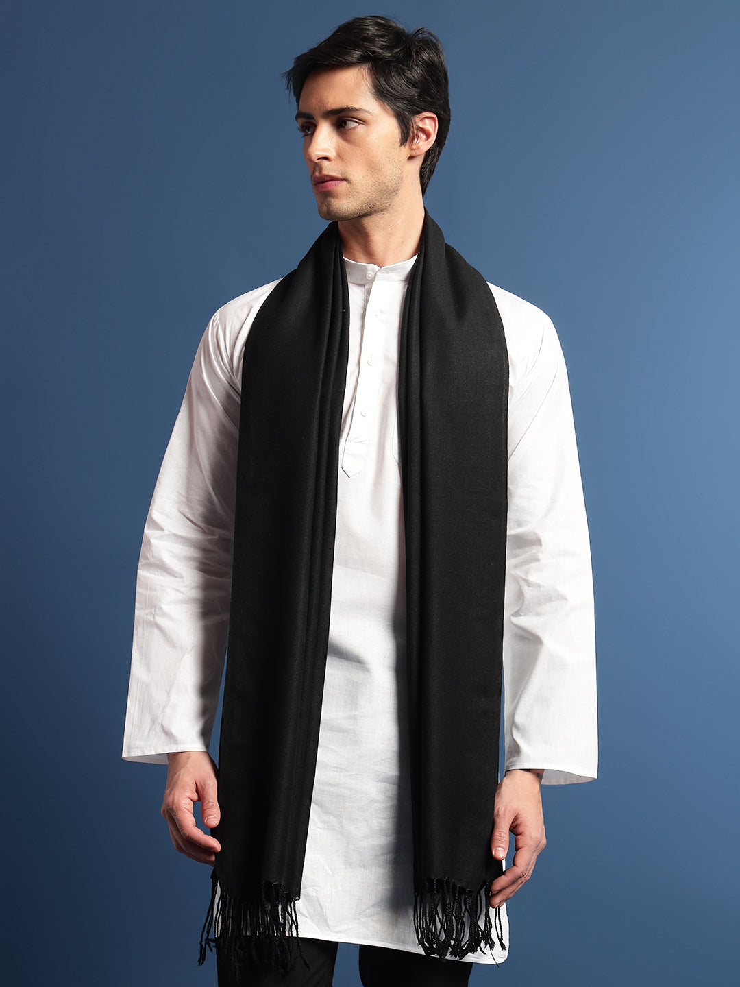 Pashmoda Men Rahmat Fine Wool Melange Stole (Size: 71x203 Cm)