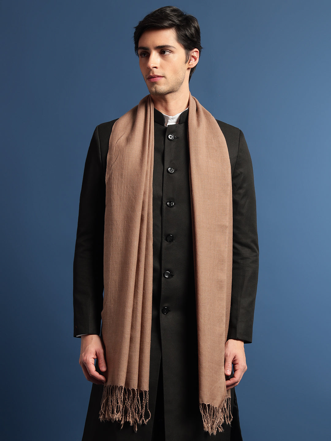 Pashmoda Men Rahmat Fine Wool Melange Stole (Size: 71x203 Cm)