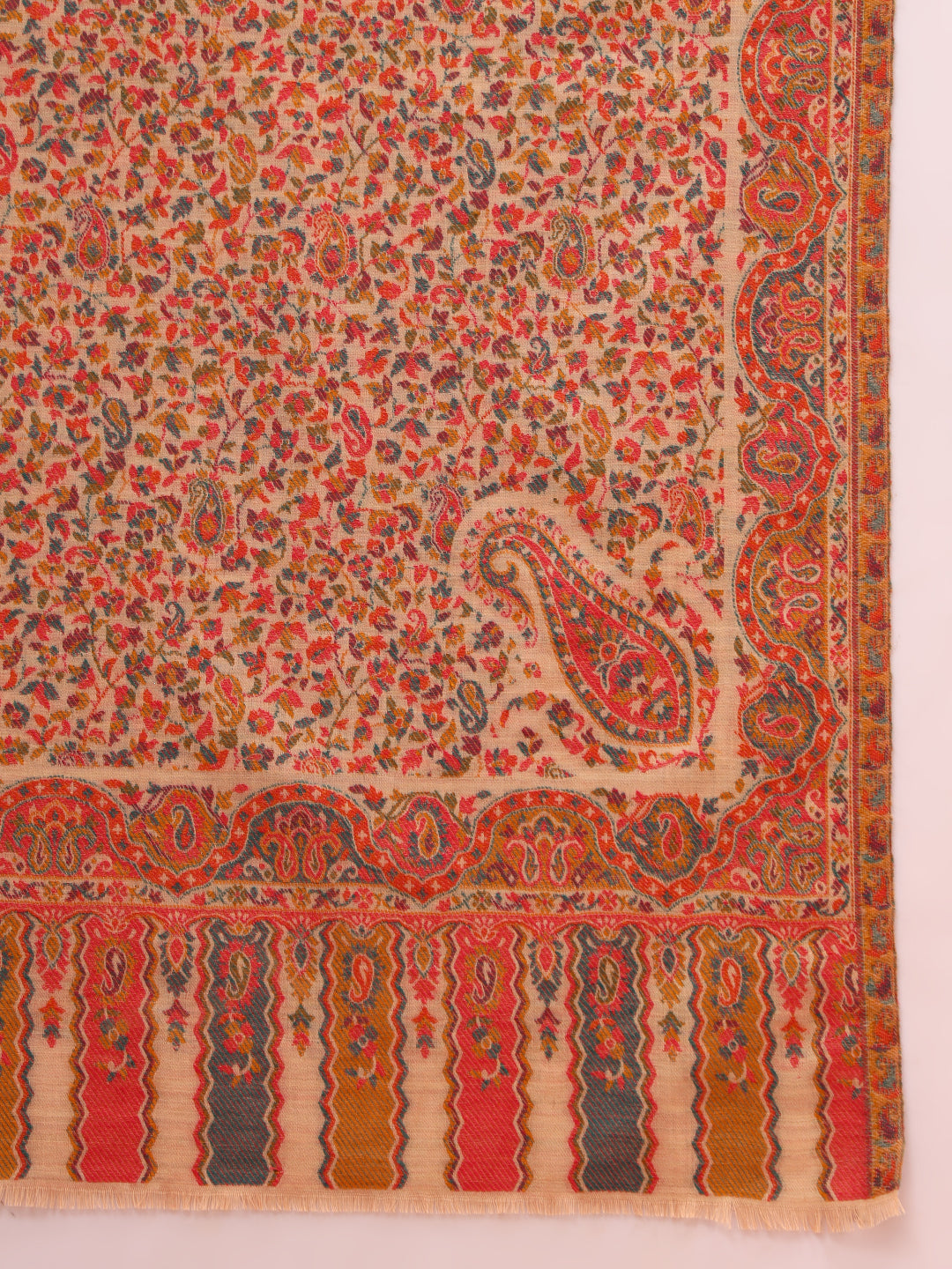 Pashmoda Women Mehak Kaani Wool Blend Kashmiri Shawl (Size: 101X203 CM)