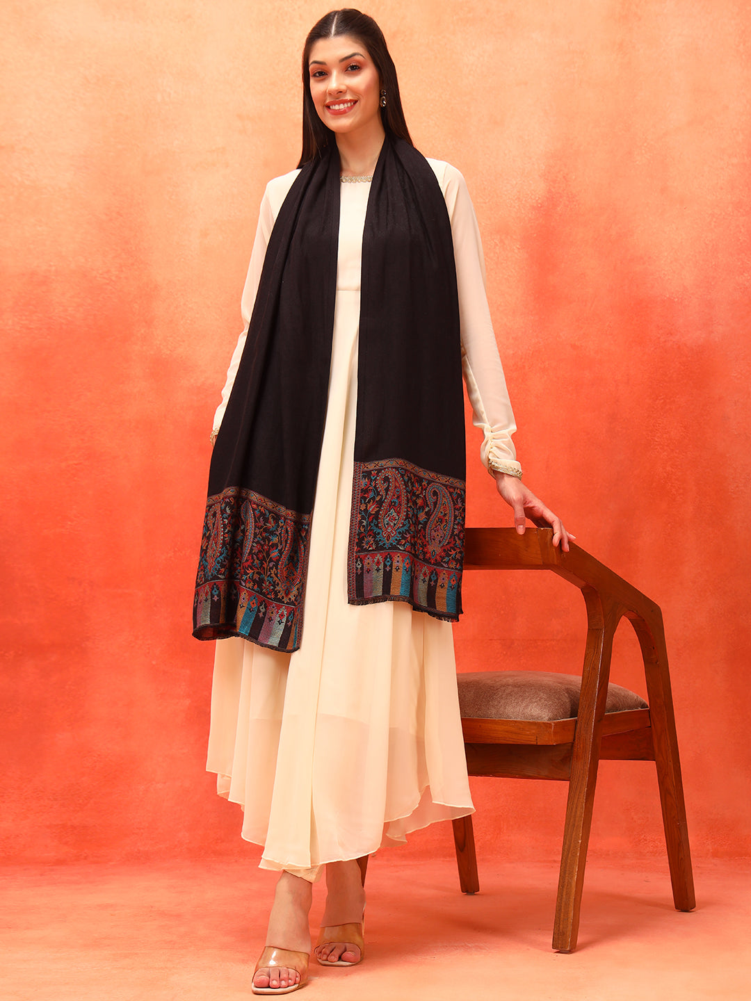 Pashmoda Women Gulpari Kaani Stole (Size : 71X203 CM)