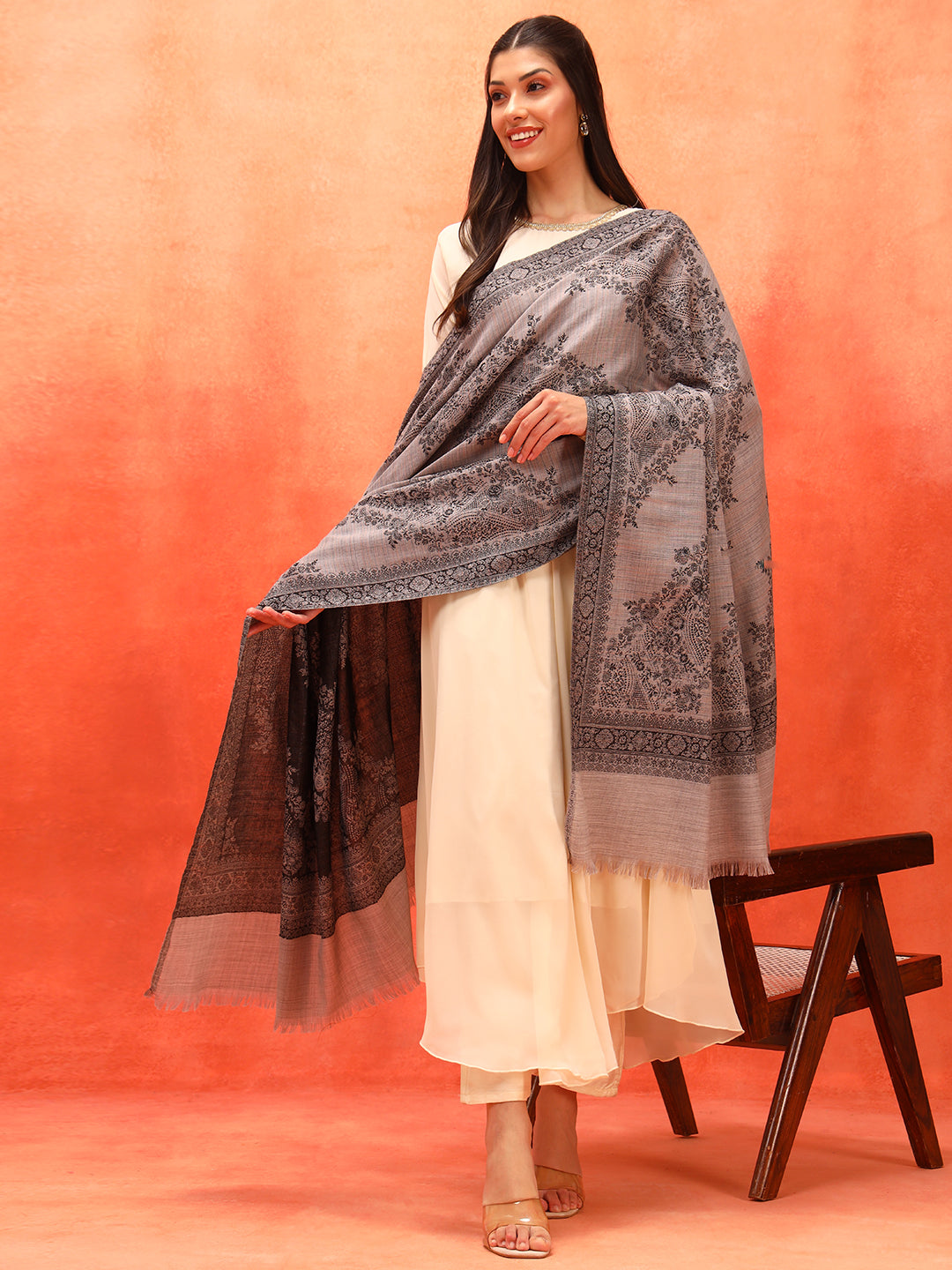 Pashmoda Women Kohsar Kashmiri Jamawar Woven Shawl (Size: 101X203 CM)