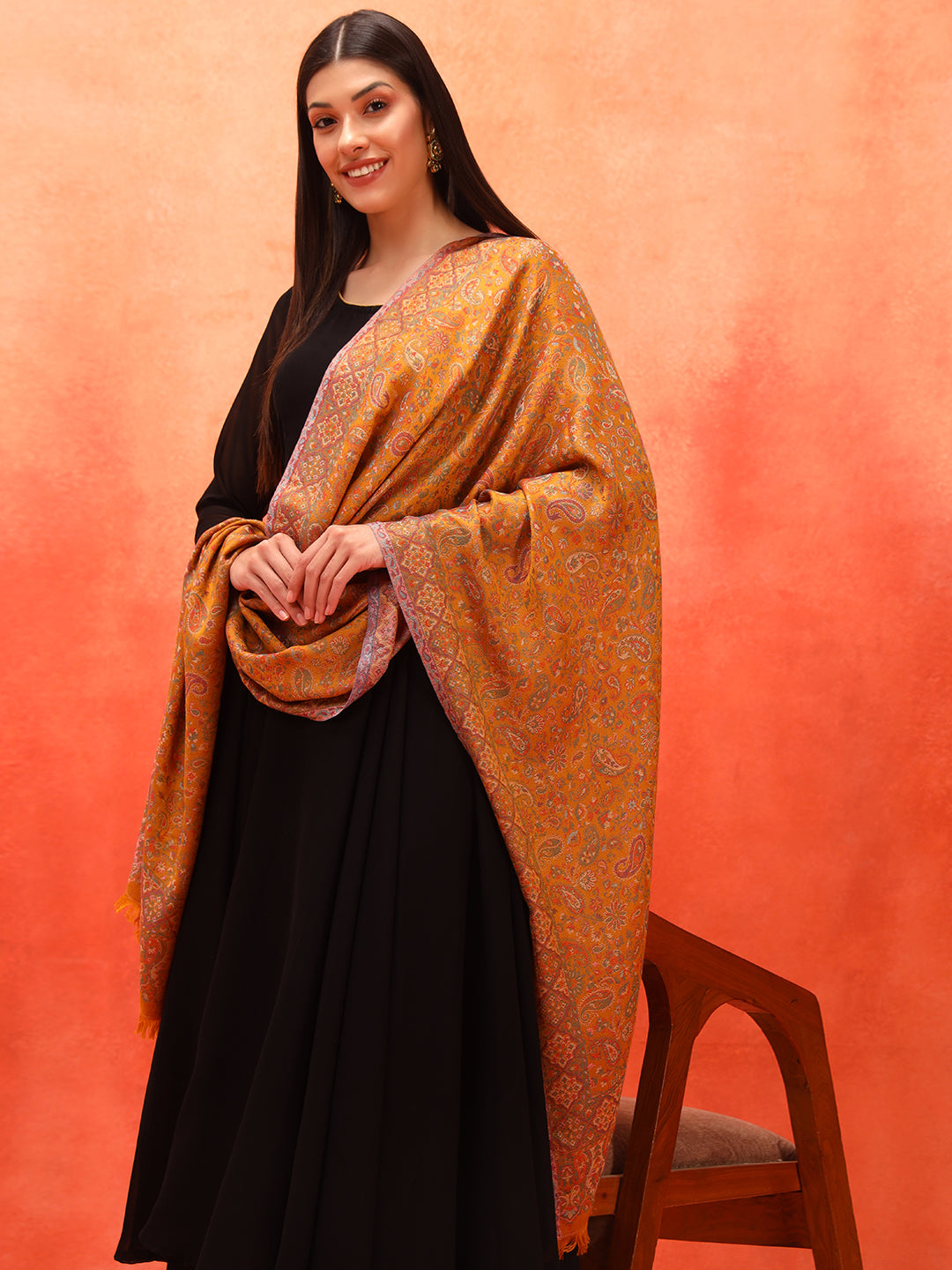 Pashmoda Women Chandni Kaani Stole (Size : 71X203 CM)