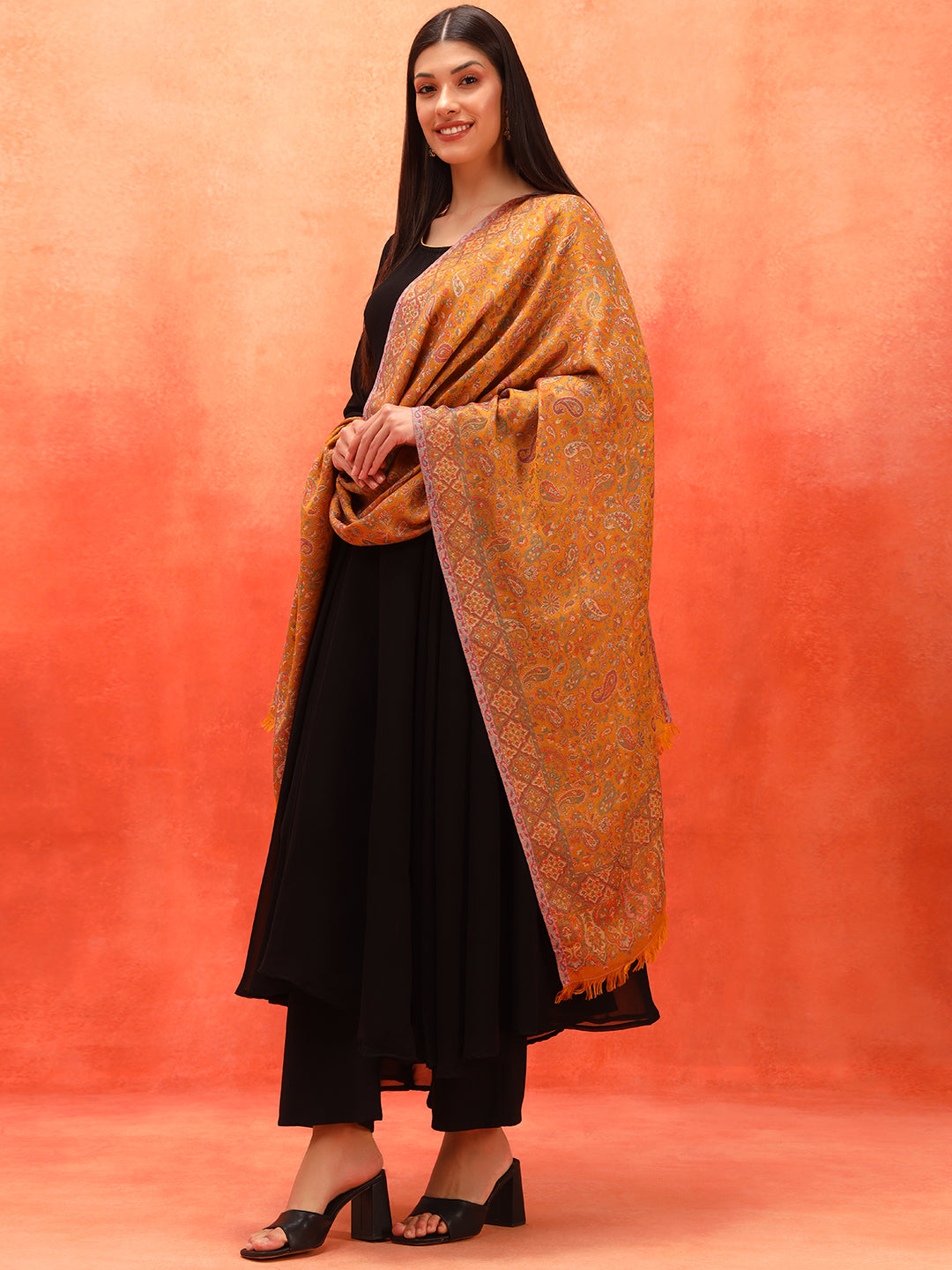 Pashmoda Women Chandni Kaani Stole (Size : 71X203 CM)