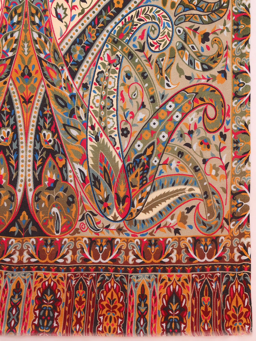 Pashmoda Women Royal Embers Fine Soft Bamboo Fibre Stole (Size: 71x203 CM)