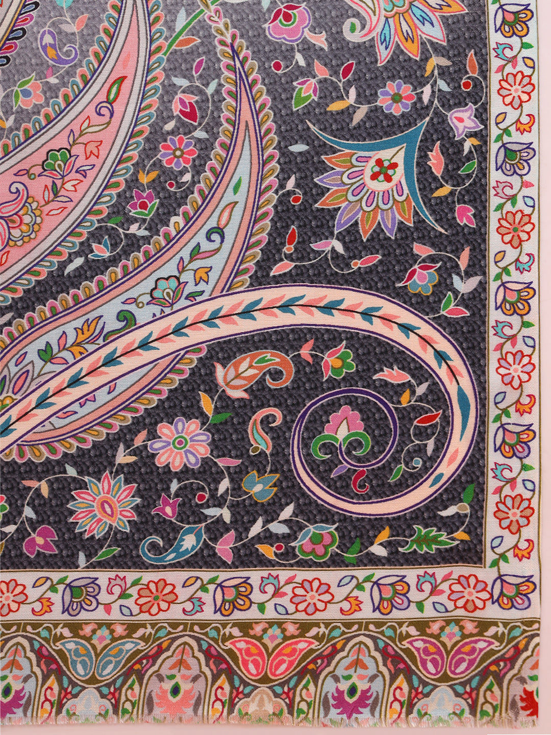 Pashmoda Women Royal Embers Fine Soft Bamboo Fibre Stole (Size: 71x203 CM)