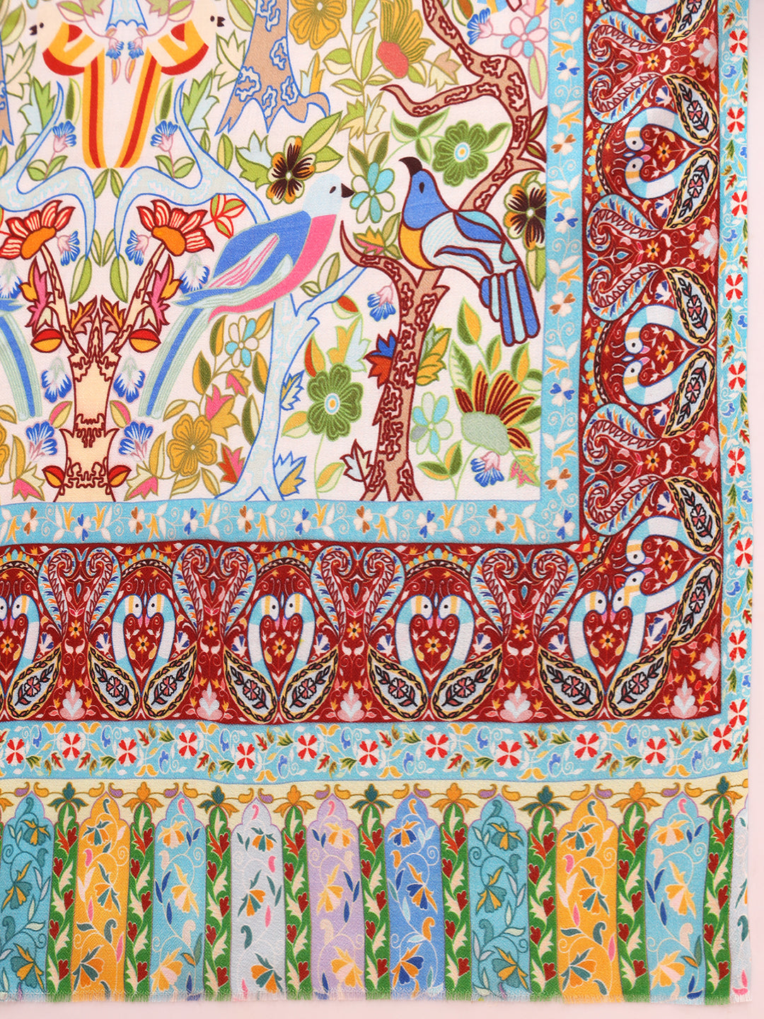 Pashmoda Women Royal Embers Fine Soft Bamboo Fibre Stole (Size: 71x203 CM)