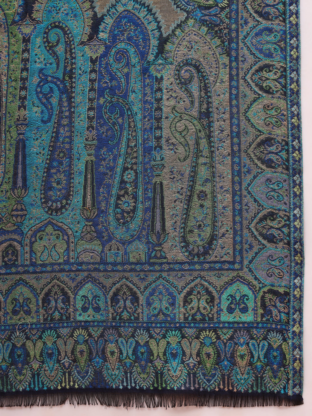 Pashmoda Women Zarvash Zari Kaani Fine Wool Shawl (Size: 101X203 CM)