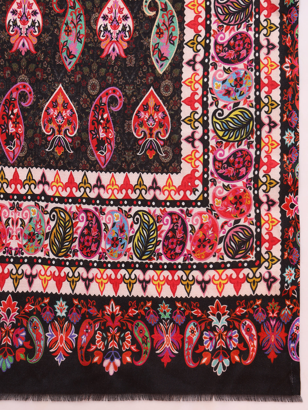 Pashmoda Women Floral Sonata Fine Soft Bamboo Fibre Stole (Size: 71x203 CM)