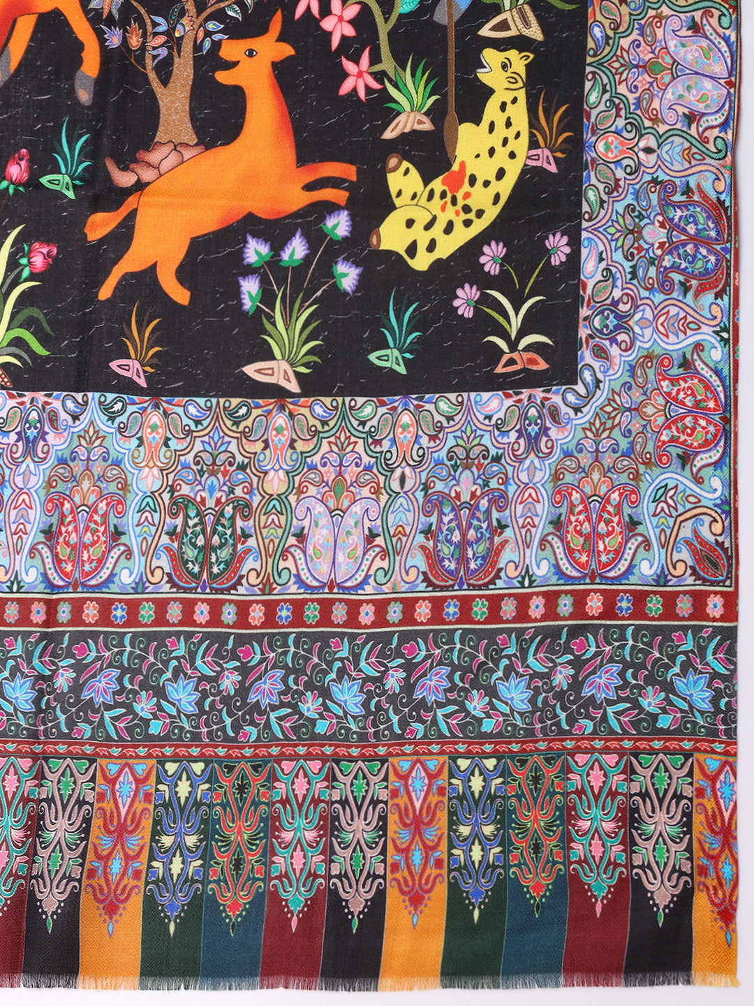 Pashmoda Women Royal Caravan Fine Soft Bamboo Fibre Stole (Size : 71x203 CM)