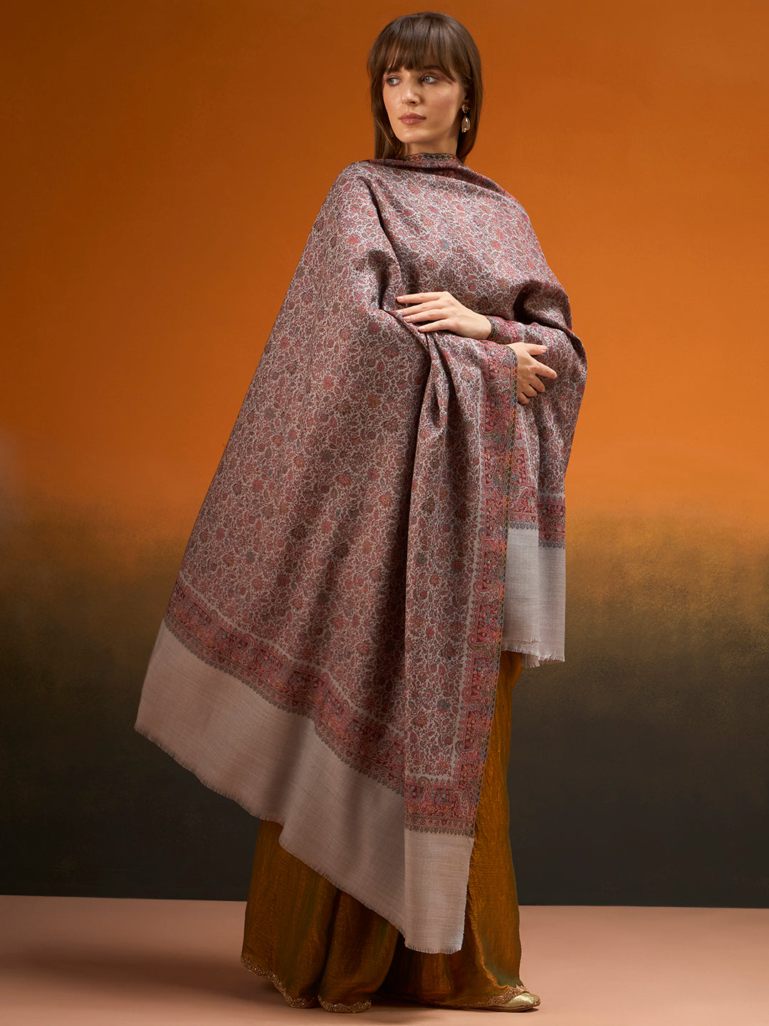 Women Fleur Royale Kashmiri Jamawar Woven Shawl