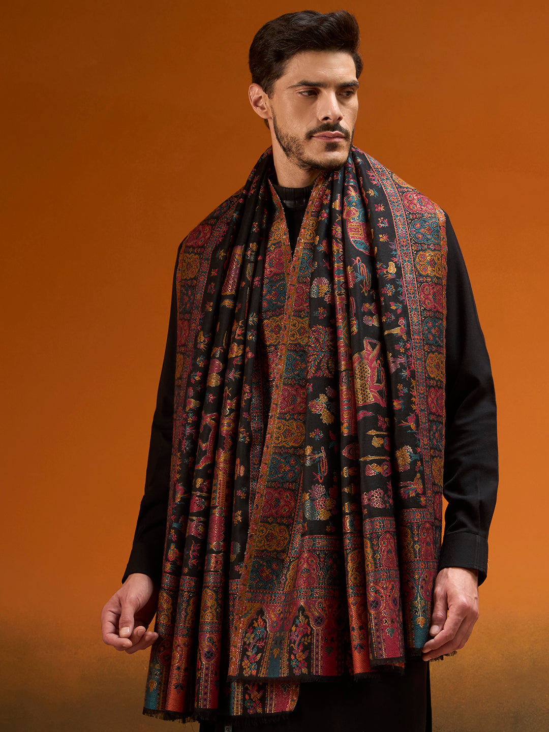 Men Gulrukh Reversible Kaani Zari Shawl