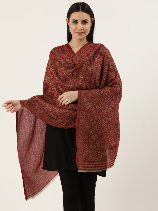 Women's Chaman Fine Pashmina Wool Blend Stole (Size : 71X203 CM)