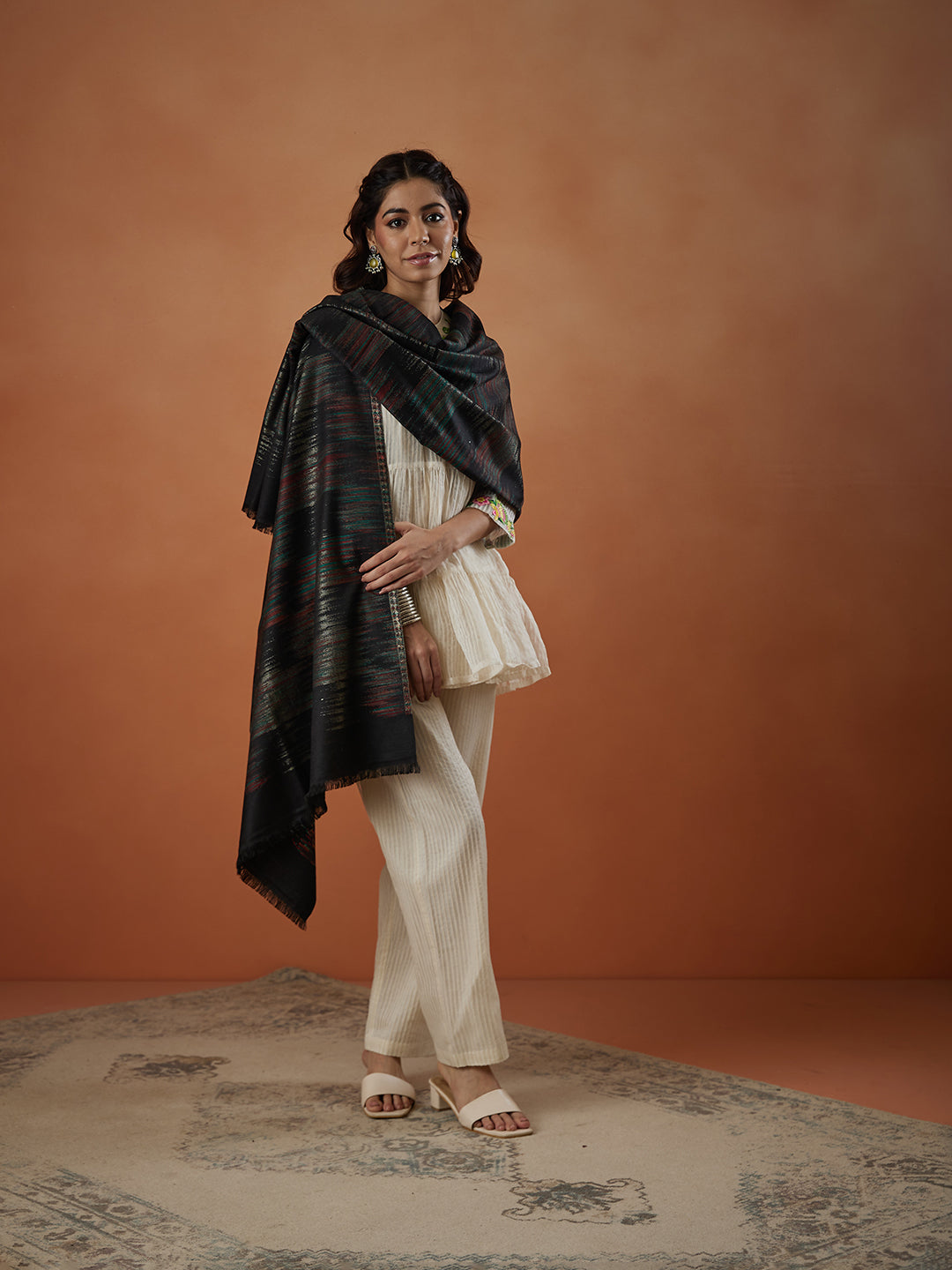 Pashmoda Women Rukhsaar Kaani Stole (Size : 71X203 CM)