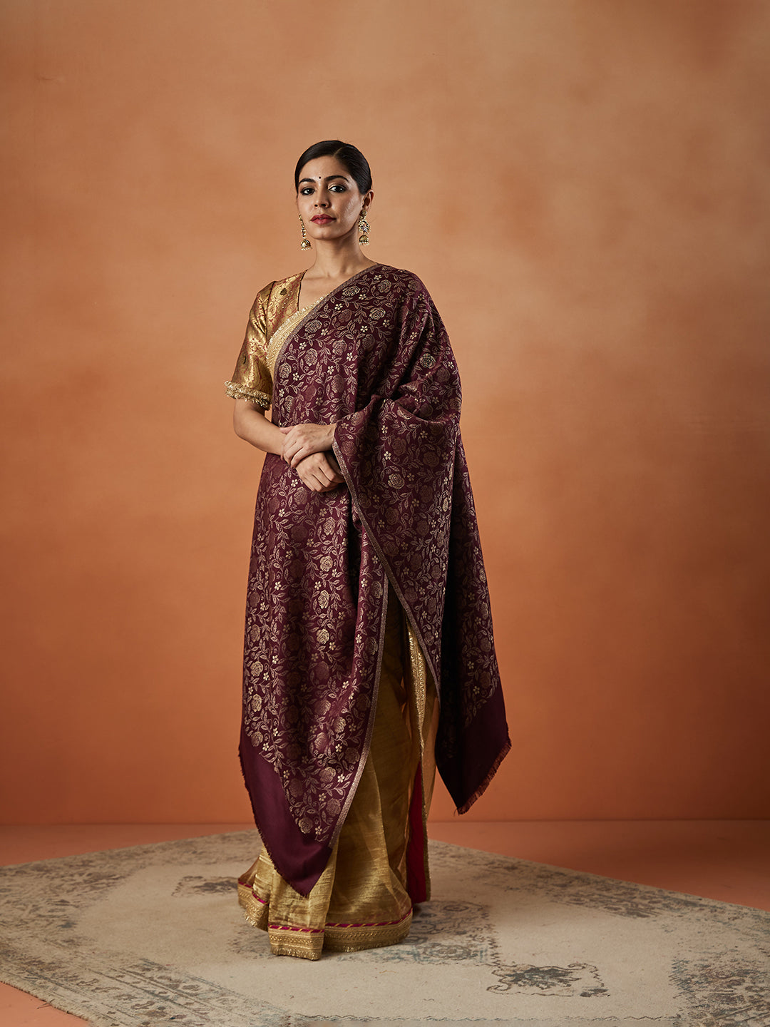 Pashmoda Women Rukhsaar Kaani Stole (Size : 71X203 CM)