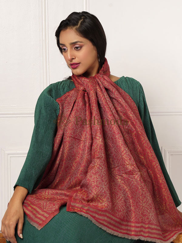Women's Chaman Fine Pashmina Wool Blend Stole (Size : 71X203 CM)