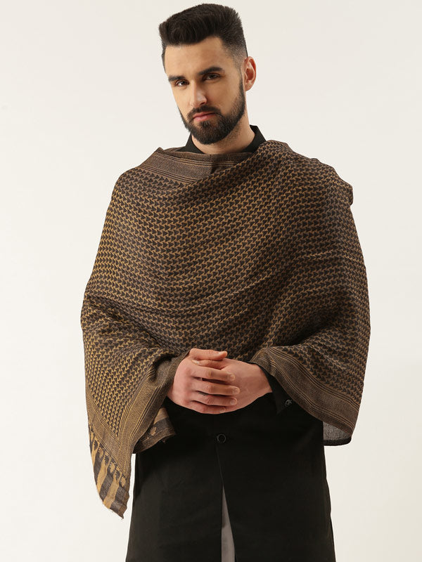 Men Aarzoo Fine Pashmina Wool Blend Stole, Scarf (Size71X203 CM)