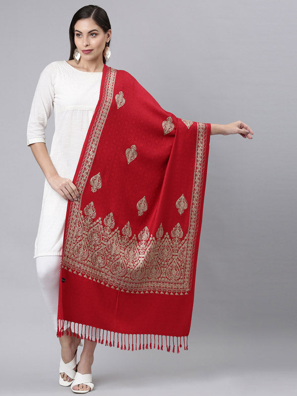 Women's Shalimaar Kashmiri Aari Embroidery Stole (Size: 71X203 CM)