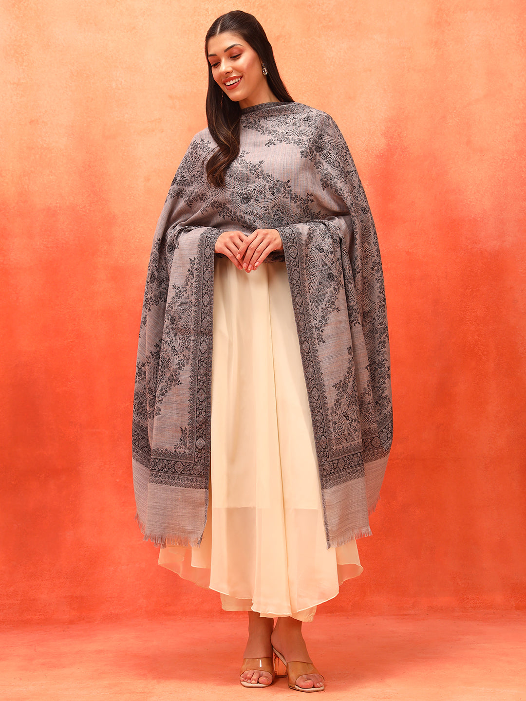 Pashmoda Women Kohsar Kashmiri Jamawar Woven Shawl (Size: 101X203 CM)