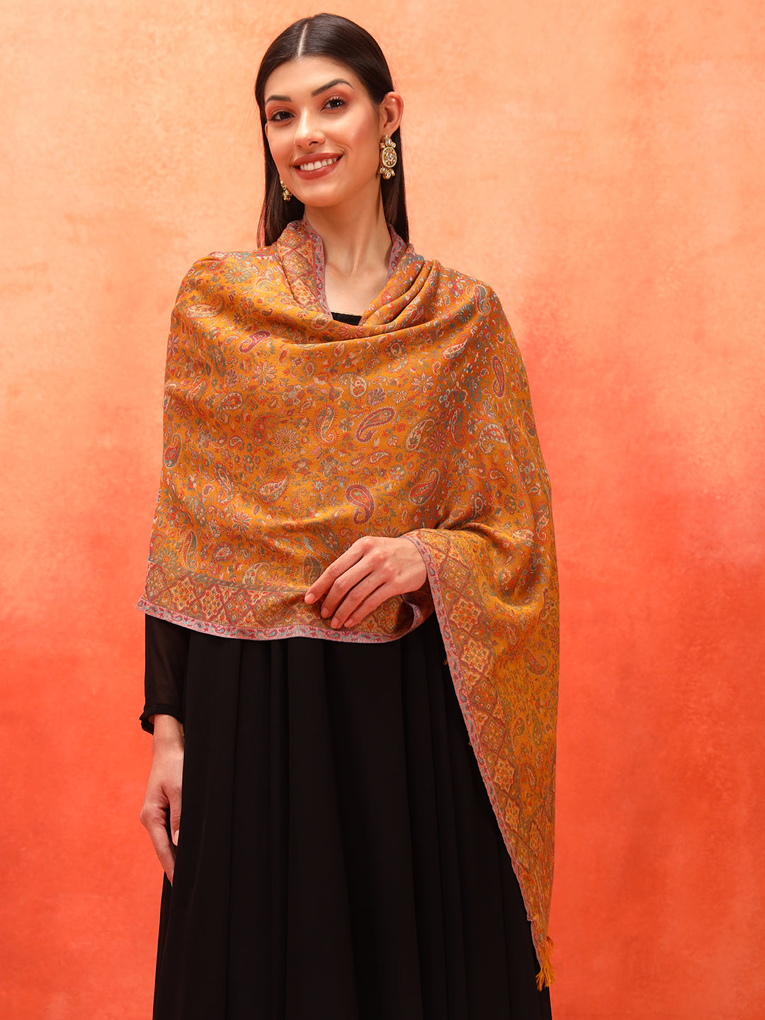 Pashmoda Women Chandni Kaani Stole (Size : 71X203 CM)