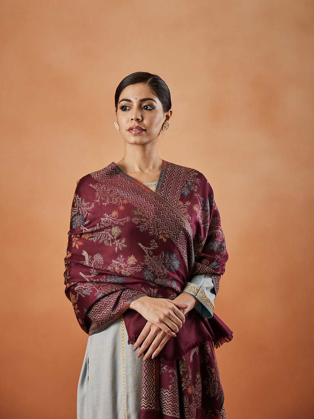 Pashmoda Women Nayab Kaani Stole (Size: 71X203 CM)