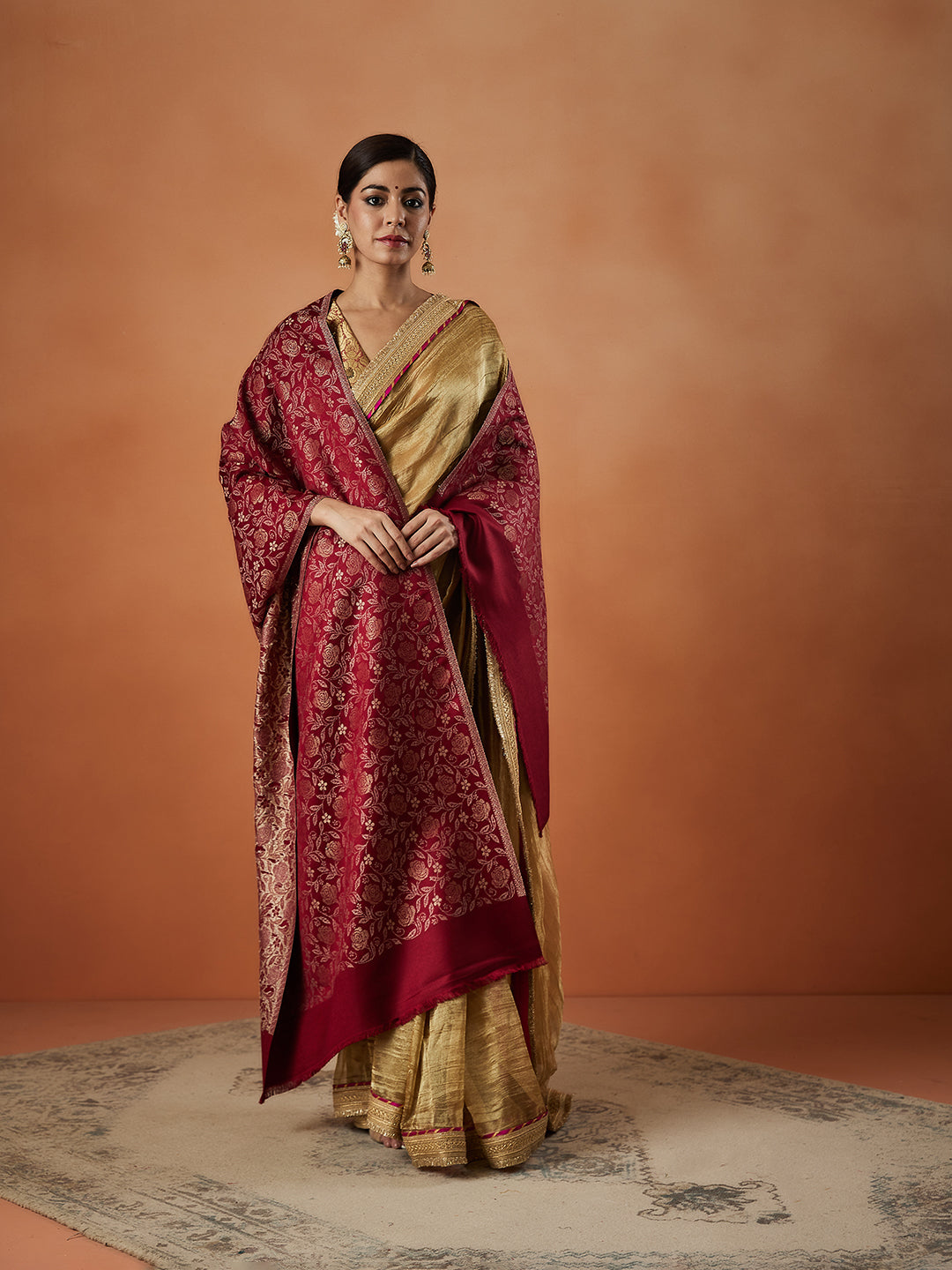 Pashmoda Women Rukhsaar Kaani Stole (Size : 71X203 CM)