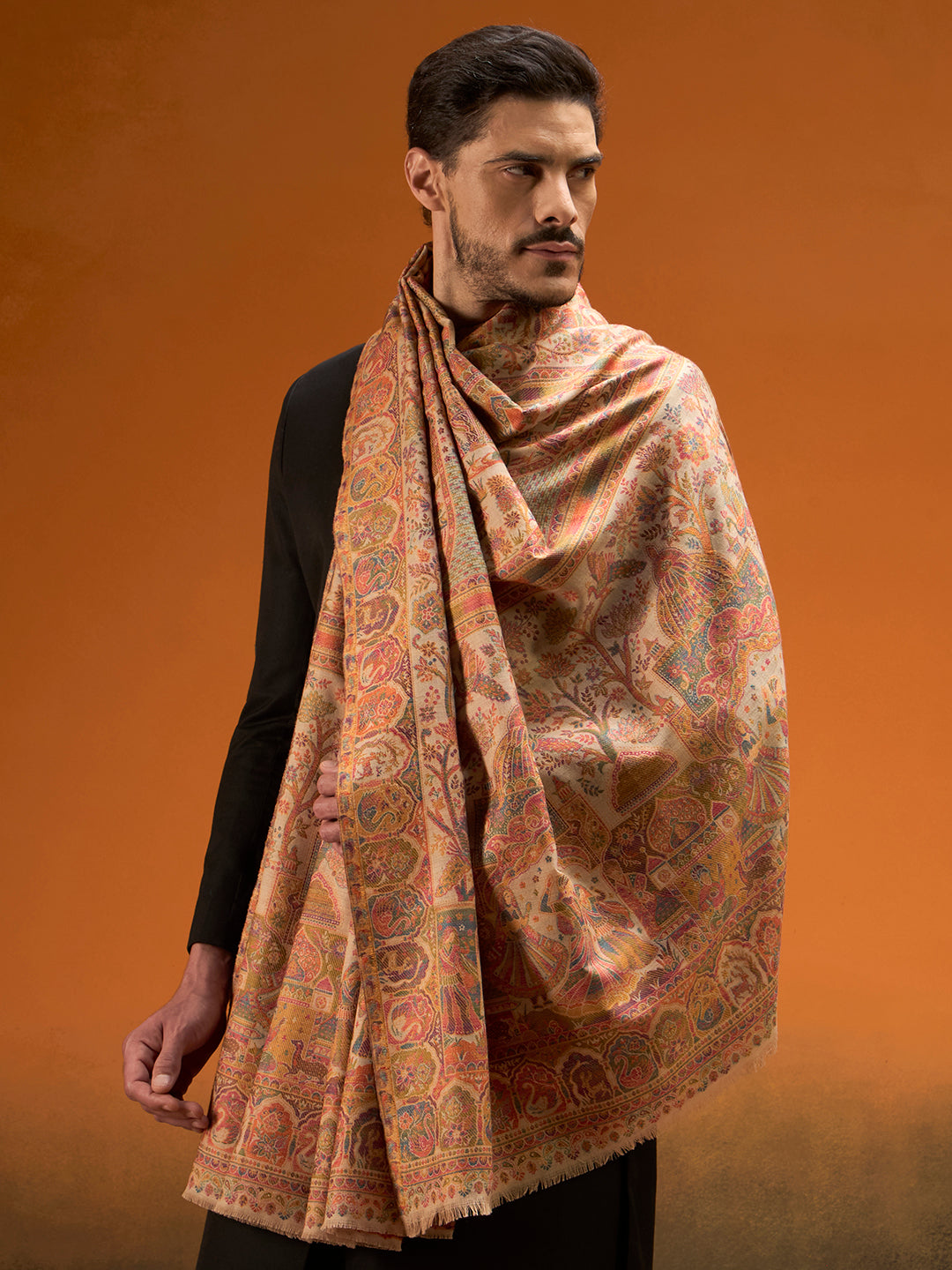 Men Shahi Manzar Fine Wool Kaani Shawl