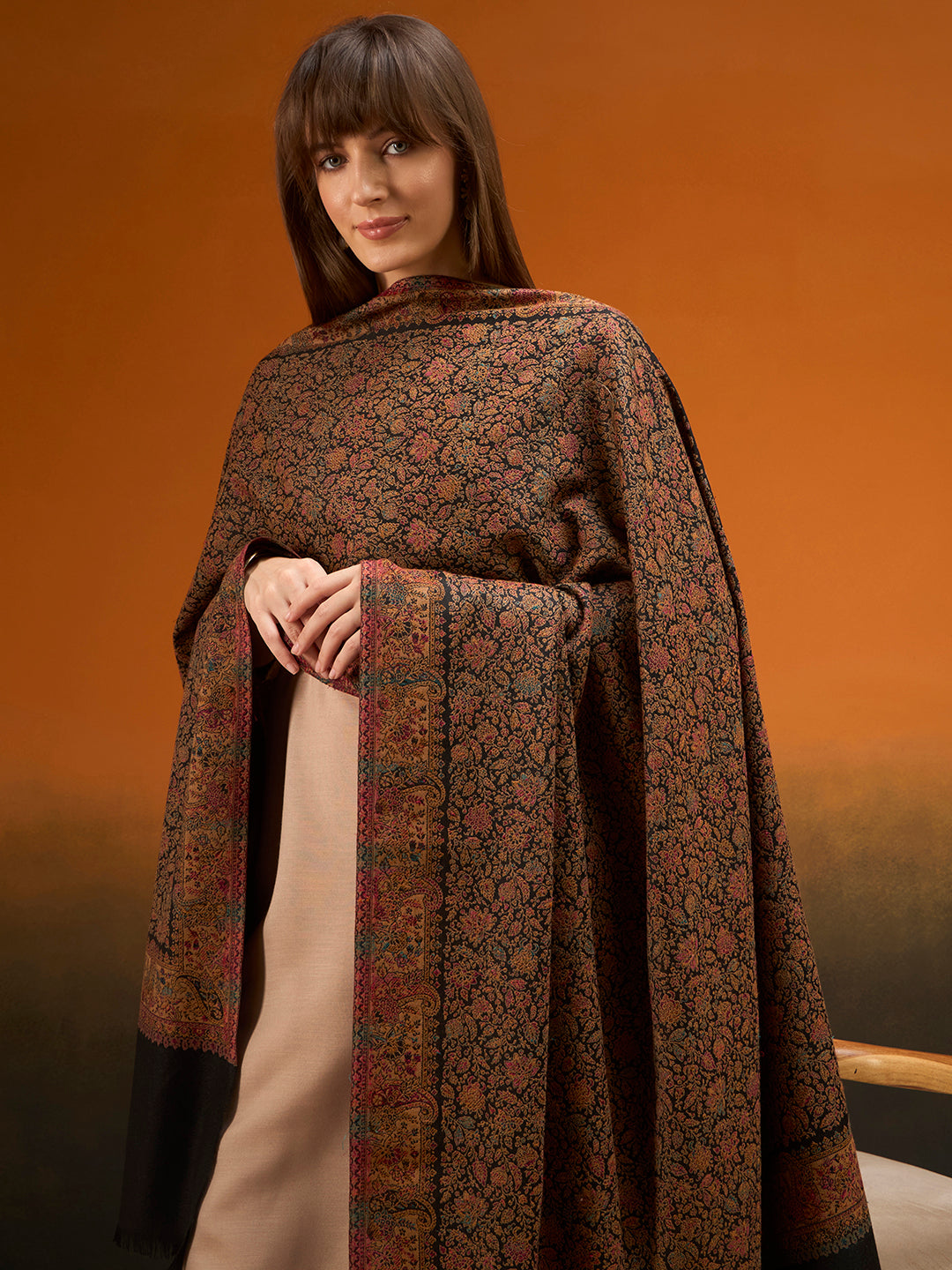Women Fleur Royale Kashmiri Jamawar Woven Shawl