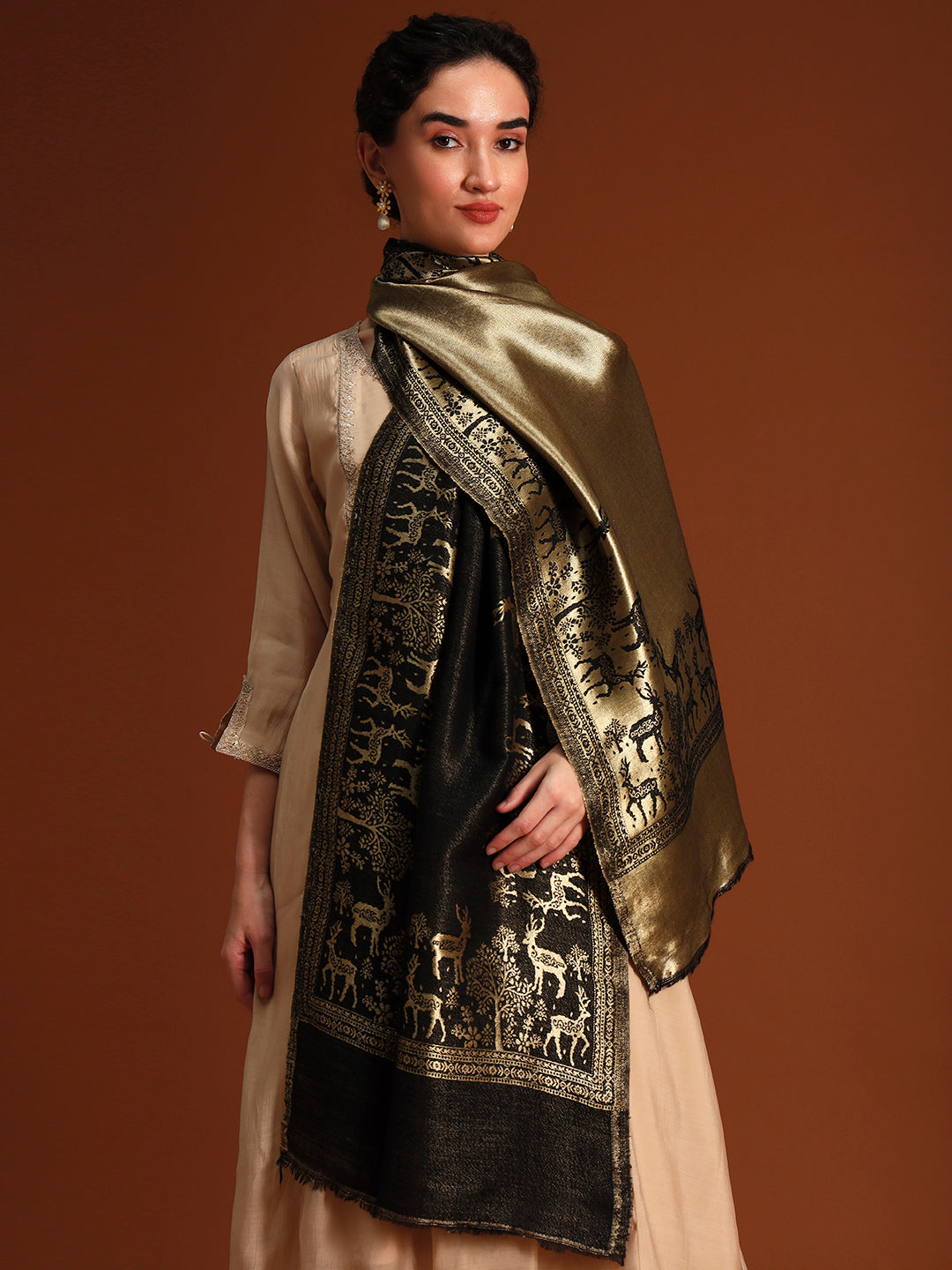 Women Shahi Caravan Zari Stole