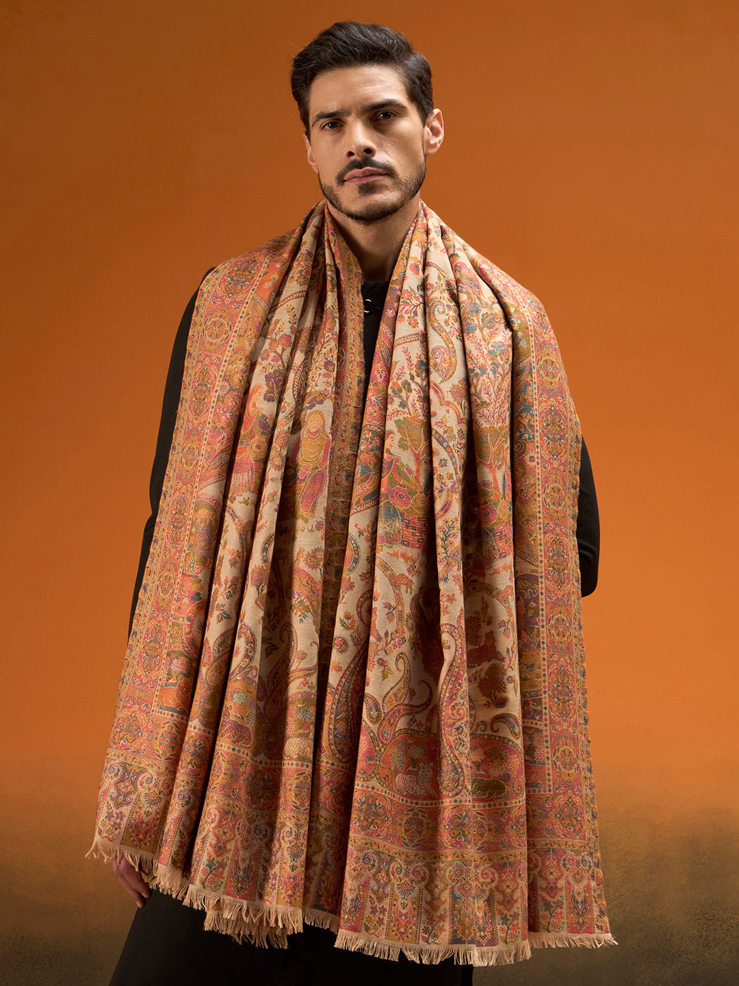 Men Royal gulistan Shawl Fine Wool Kaani Shawl