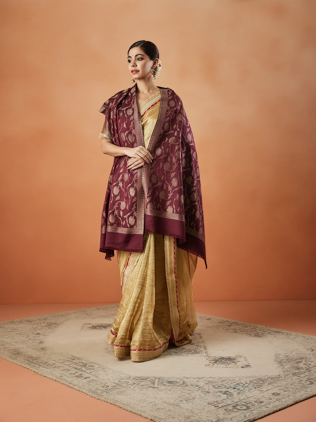 Pashmoda Women Rukhsaar Kaani Stole (Size : 71X203 CM)