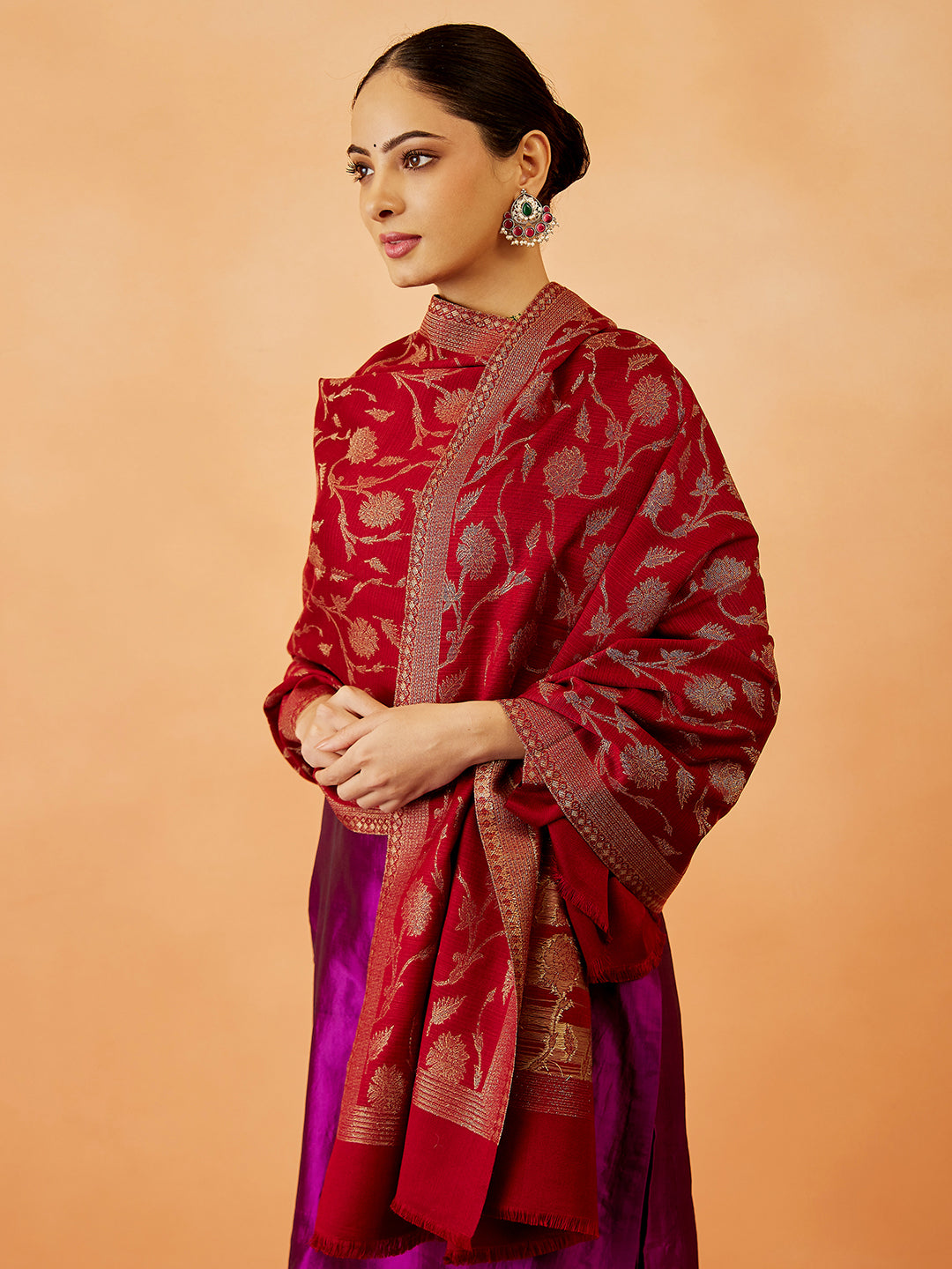 Pashmoda Women Rukhsaar Kaani Stole (Size : 71X203 CM)