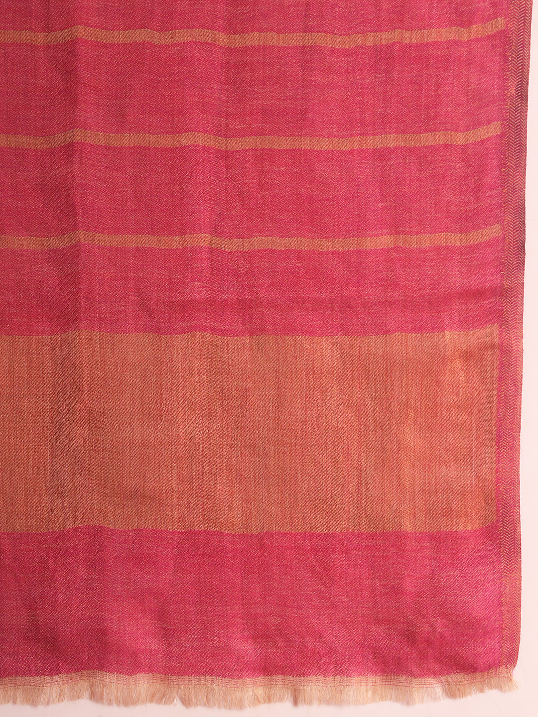 Pashmoda Women Parallel Grace Reversible Zari Moonlight Fine Wool Stole (Size: 71x203 Cm)