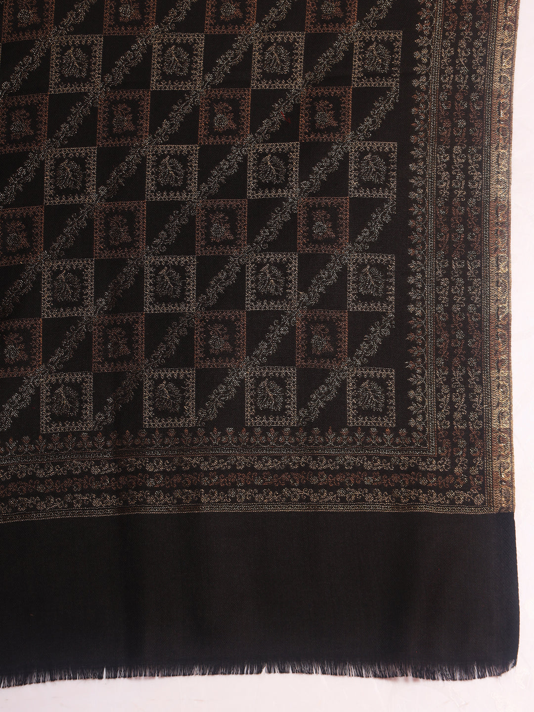 Pashmoda Men Mahtab Kashmiri Jamawar Woven Shawl (Size: 101X203 CM)