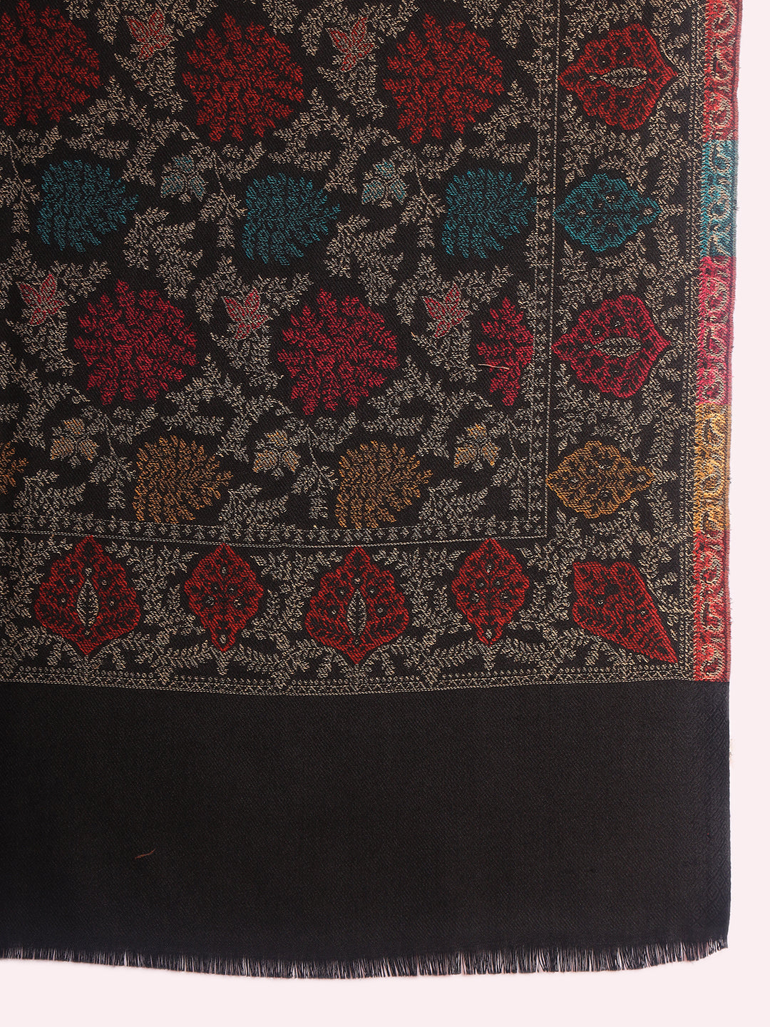 Pashmoda Men Nazrana Kashmiri Jamawar Woven Shawl (Size: 101X203 CM)