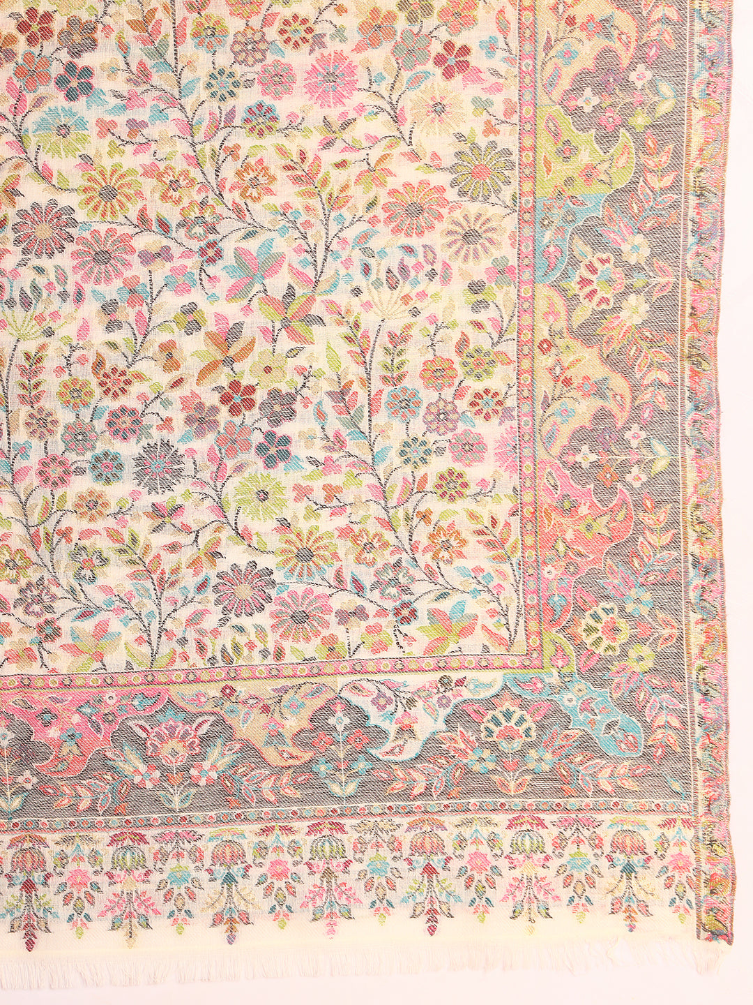 Pashmoda Men Nazrana Kaani Wool Blend Kashmiri Shawl (Size: 101X203 CM)