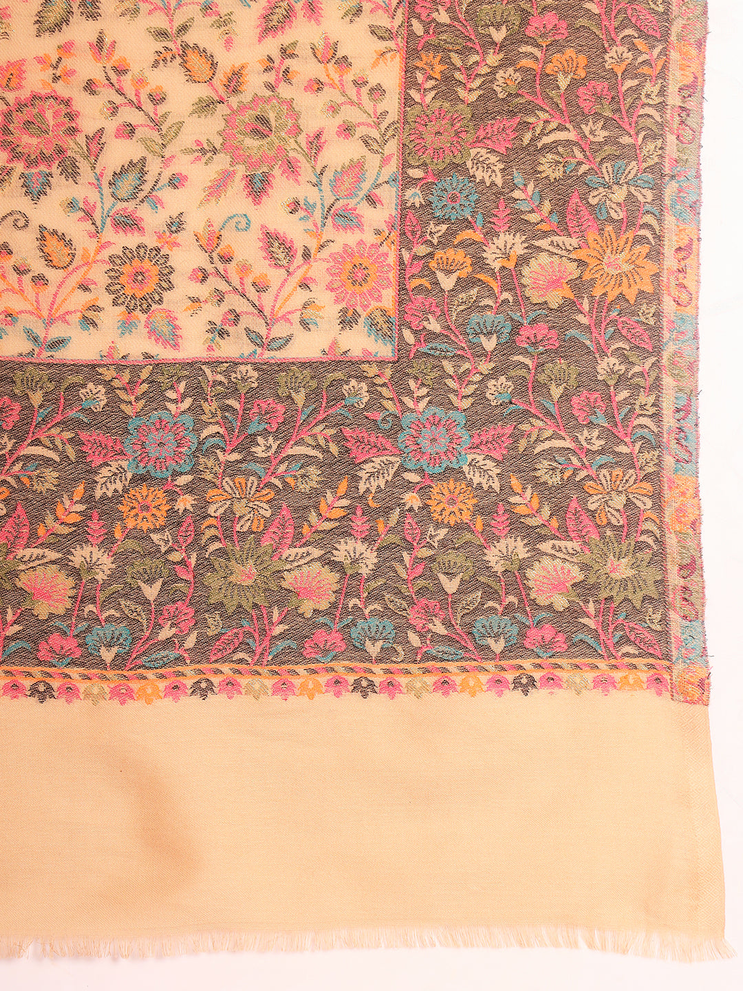 Pashmoda Men Meher Kaani Wool Blend Kashmiri Shawl (Size: 101X203 CM)