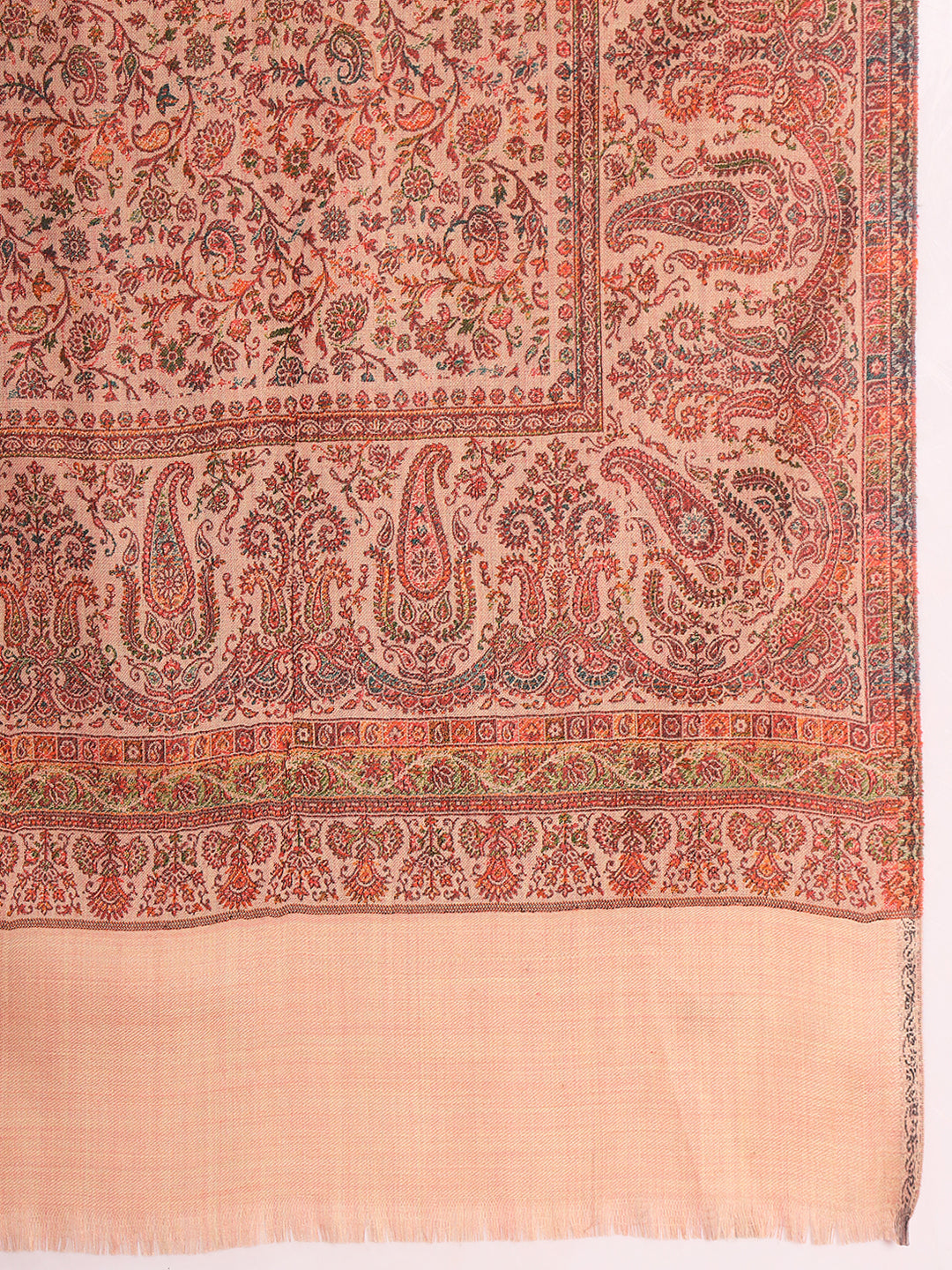 Pashmoda Men Jalwaa Kashmiri Jamawar Woven Shawl (Size: 101X203 CM)