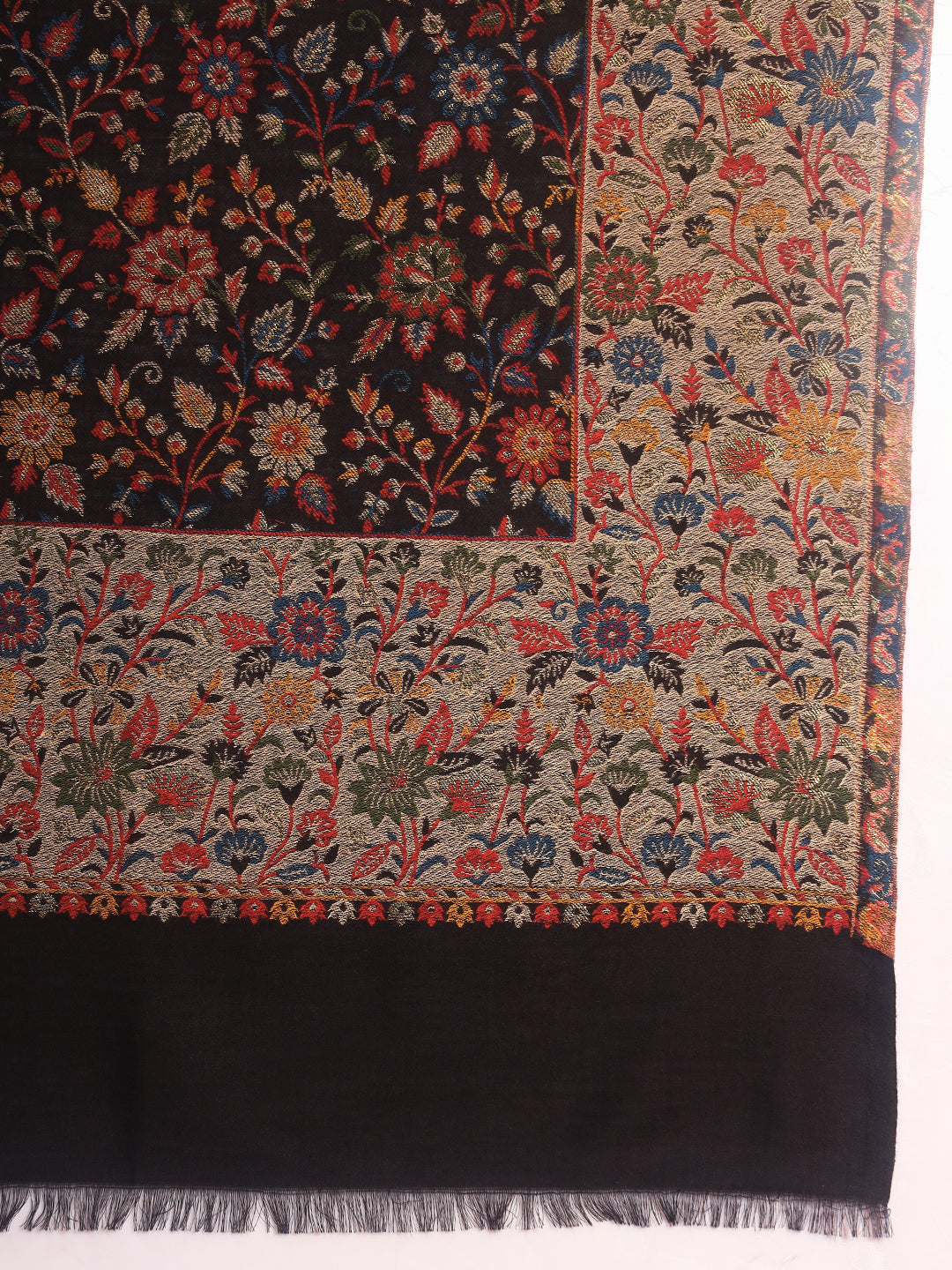 Pashmoda Men Meher Kaani Wool Blend Kashmiri Shawl (Size: 101X203 CM)