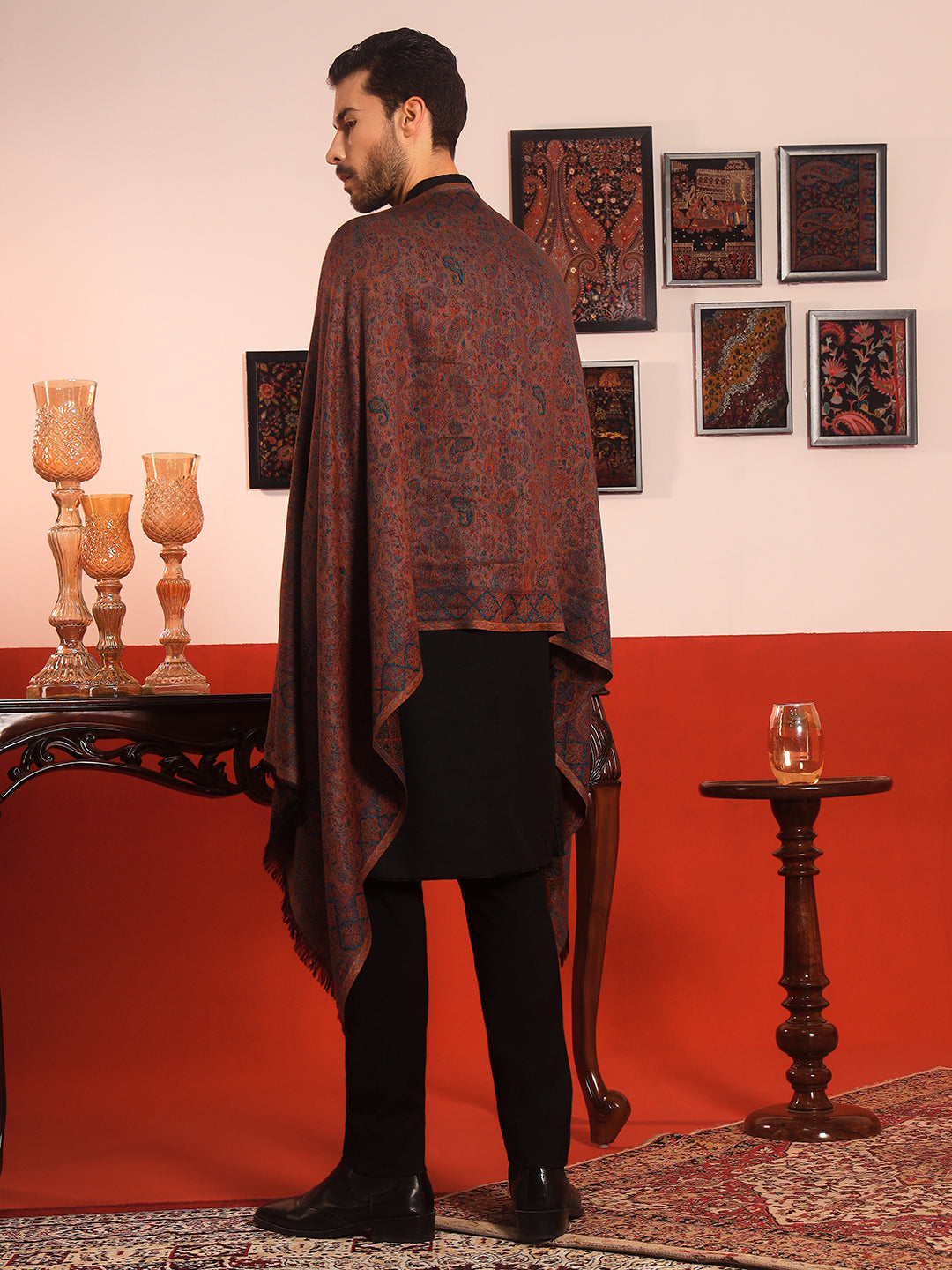 Pashmoda Men Mehrang Kaani Stole (Size : 71X203 CM)