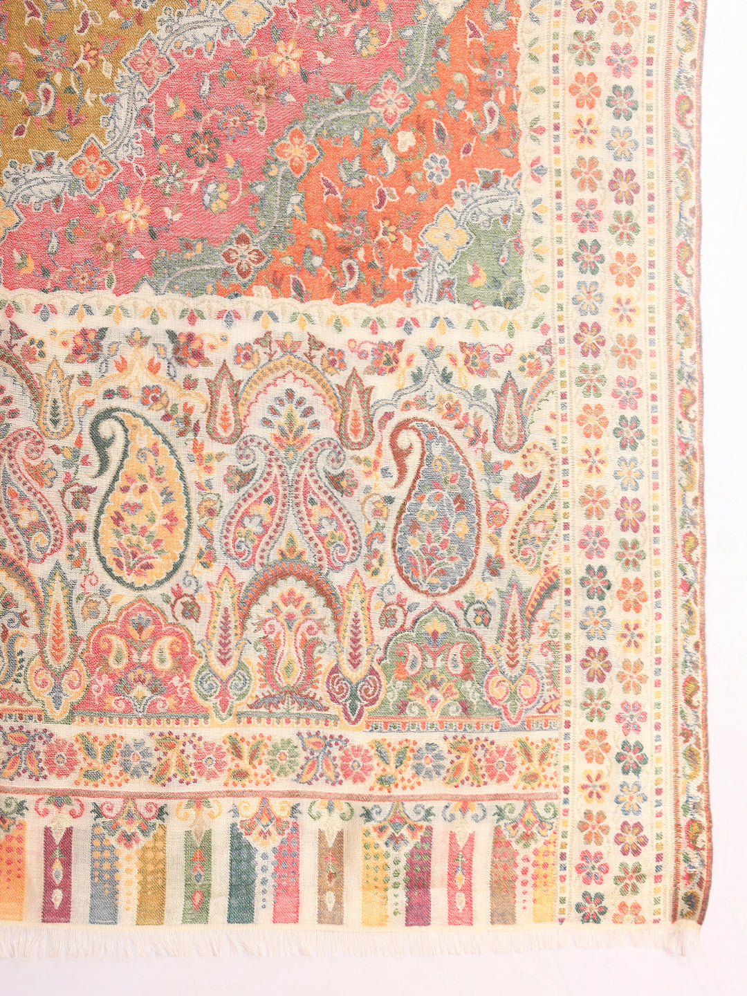 Pashmoda Men Libaas Zari Kaani Fine Wool Shawl (Size: 101X203 CM)