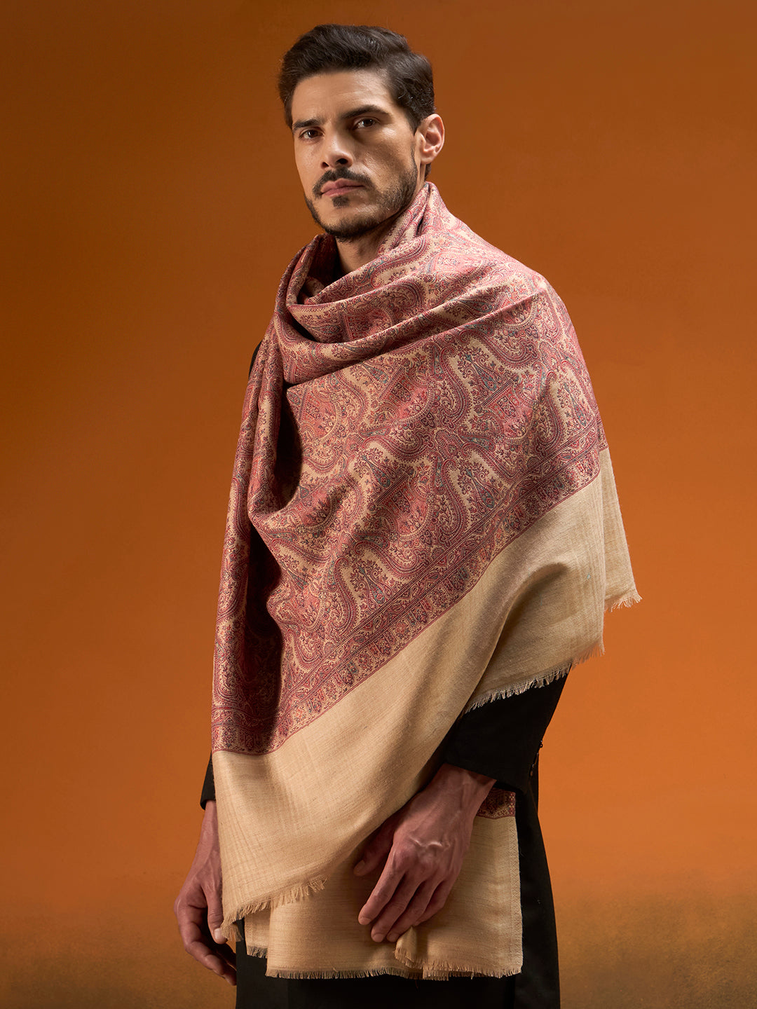 Men Gulnaar Royale Reversible Kaani Zari Shawl