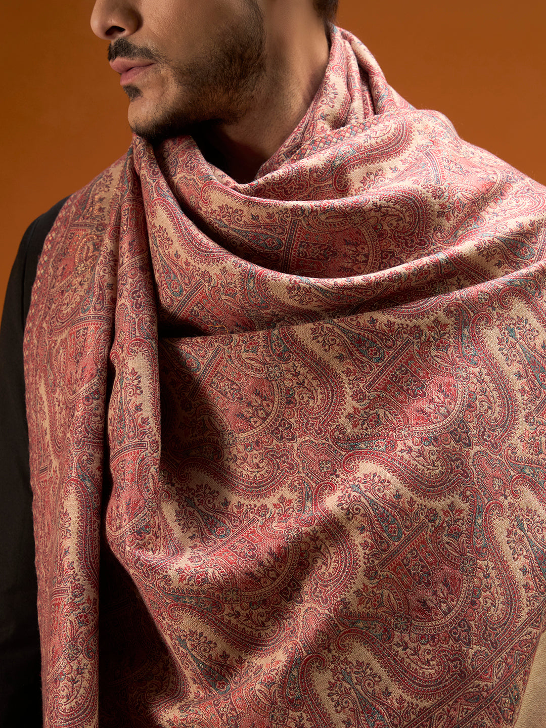 Men Gulnaar Royale Reversible Kaani Zari Shawl